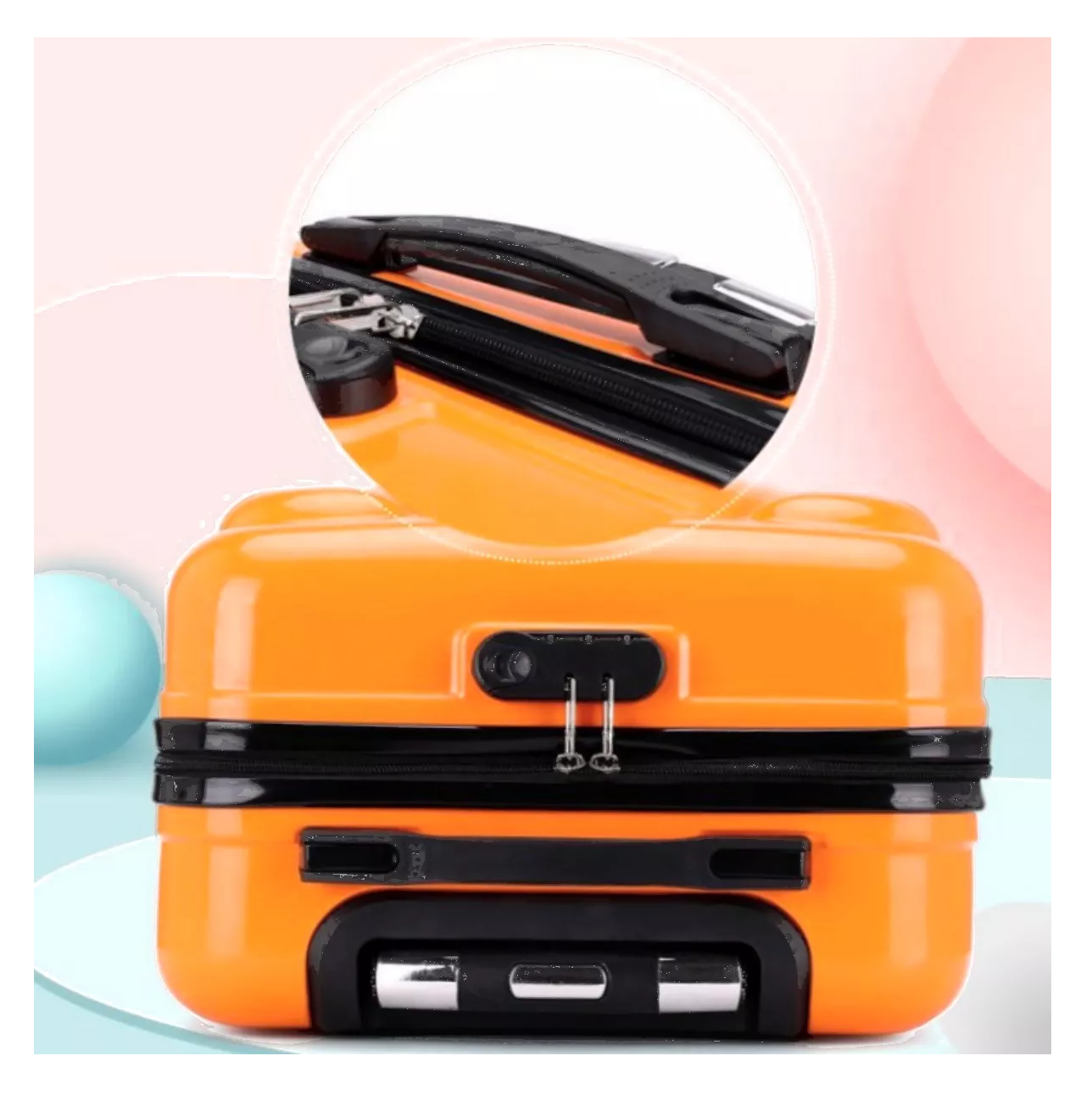 Foto 5 pulgar | Maleta Child Boy Girl Travel Con Ruedas Naranja Claro