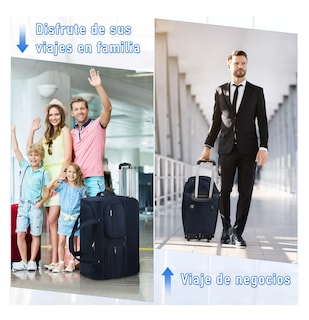 Foto 3 | Maleta De Viaje Con Ruedas Bolsa De Viaje, Azul Marino