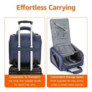 Foto 3 | Equipaje De Mano Amazon Basics Para Debajo Del Asiento, 14 Pulgadas, Azul Marino - Venta Internacional.