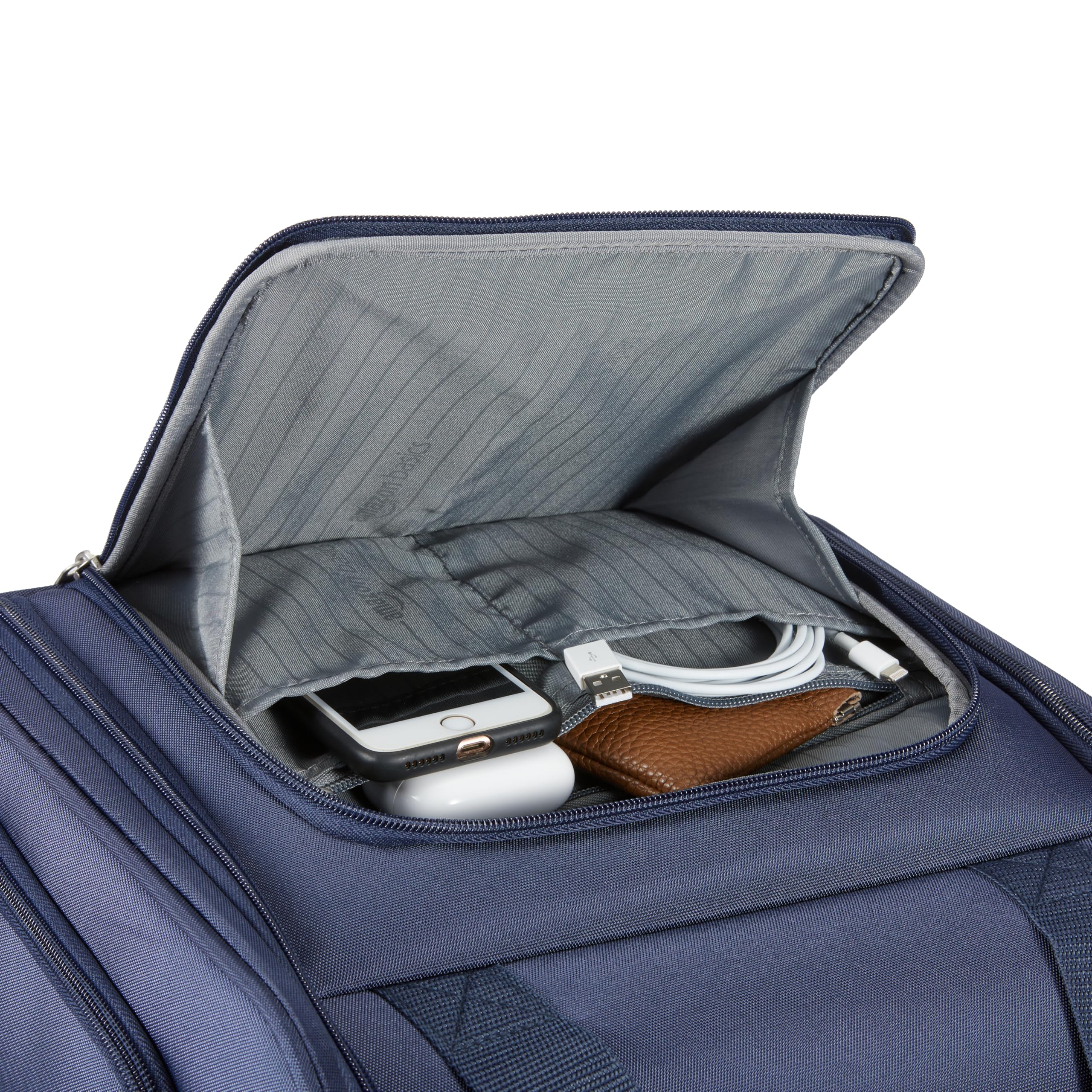 Foto 5 | Equipaje De Mano Amazon Basics Para Debajo Del Asiento, 14 Pulgadas, Azul Marino - Venta Internacional.