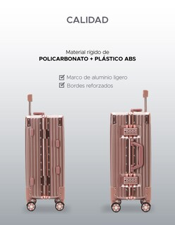 Foto 4 | Maleta Abs 20in Zúrich Color Oro Rosa