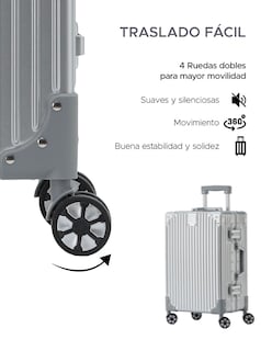 Foto 6 | Maleta Abs 20'' Compass Zúrich Color Plata