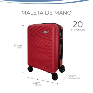 Foto 4 | Maleta de Mano Rígida 20 Pulgadas con Ruedas 360 y Candado
