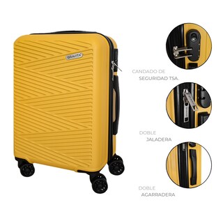 Foto 2 | Maleta De Mano Rígida 20 Pulgadas Con Ruedas 360 Y Candado Tsa Marca Gravita