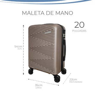 Foto 4 | Maleta De Mano Rígida 20 Pulgadas Con Ruedas 360 Y Candado Tsa Marca Gravita