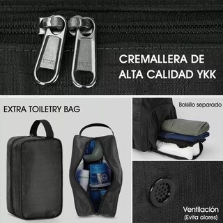 Foto 3 | Maleta Bolsa Deportiva Hombre Plegable Equipaje De Mano Eo Safe Imports Esi-18196 Negro