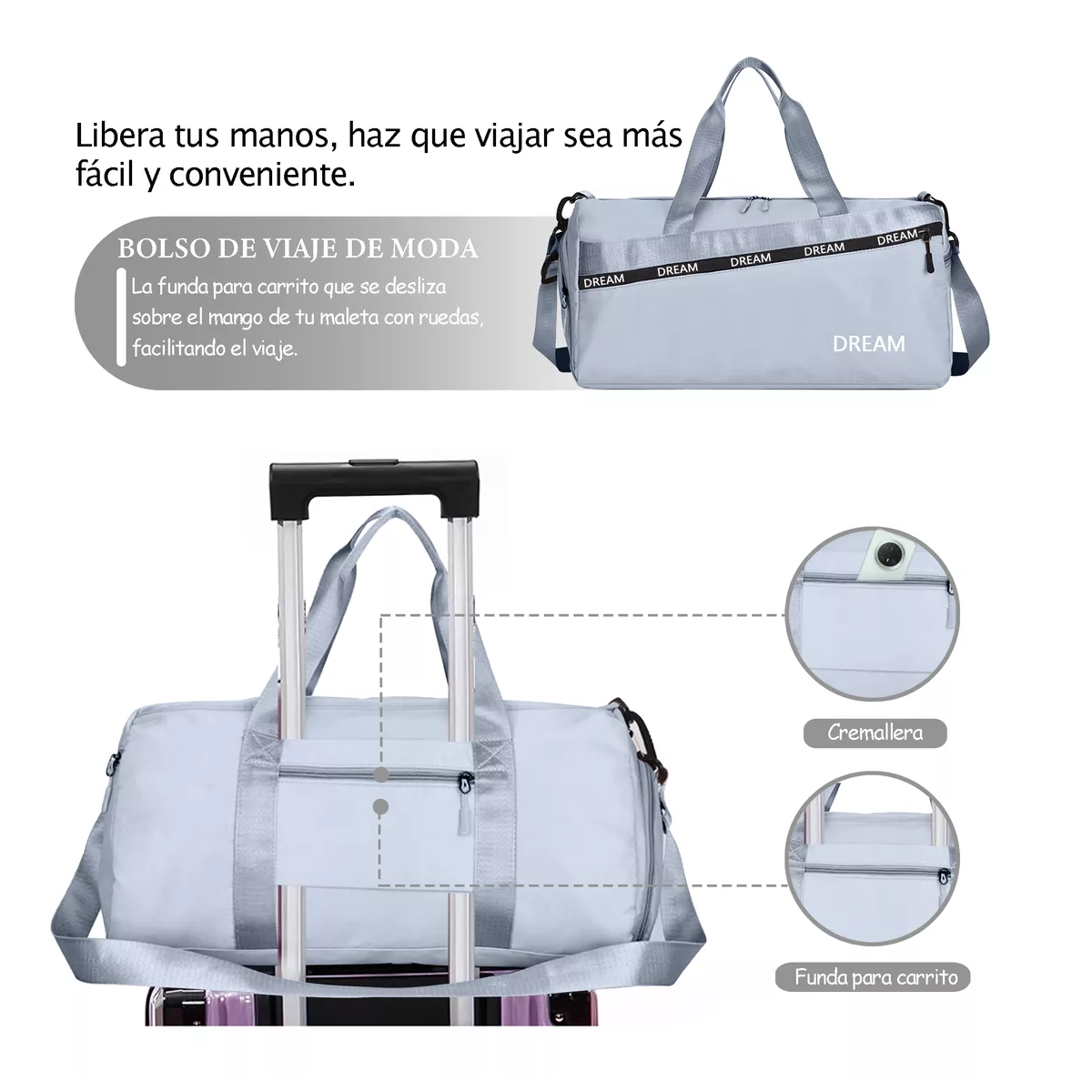 Foto 4 pulgar | Maleta De Viaje Bolso Deportivo Mochila Eo Safe Imports Esi-18202 Azul