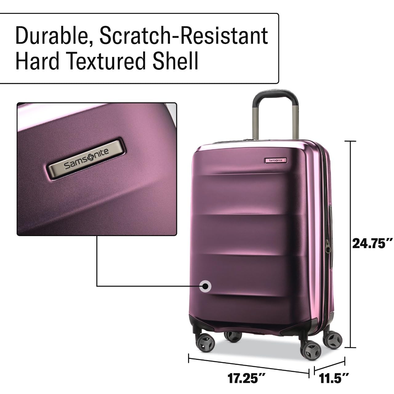 Foto 8 pulgar | Equipaje Samsonite Octiv Hardshell, Ligero, 24 Pulgadas, Color Morado - Venta Internacional.