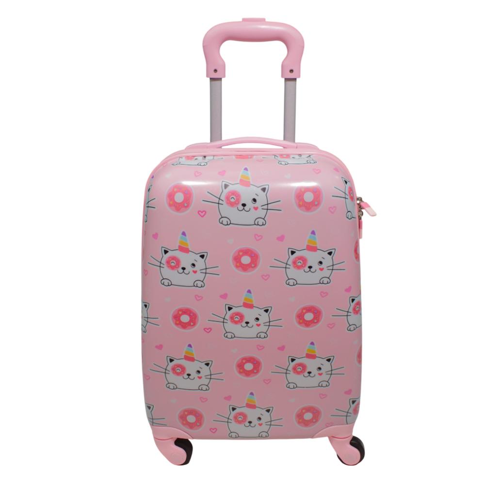 Foto 2 pulgar | Maleta De Cabina Jon Infantil Gato Unicornio 16'' Rosa Claro Rosa