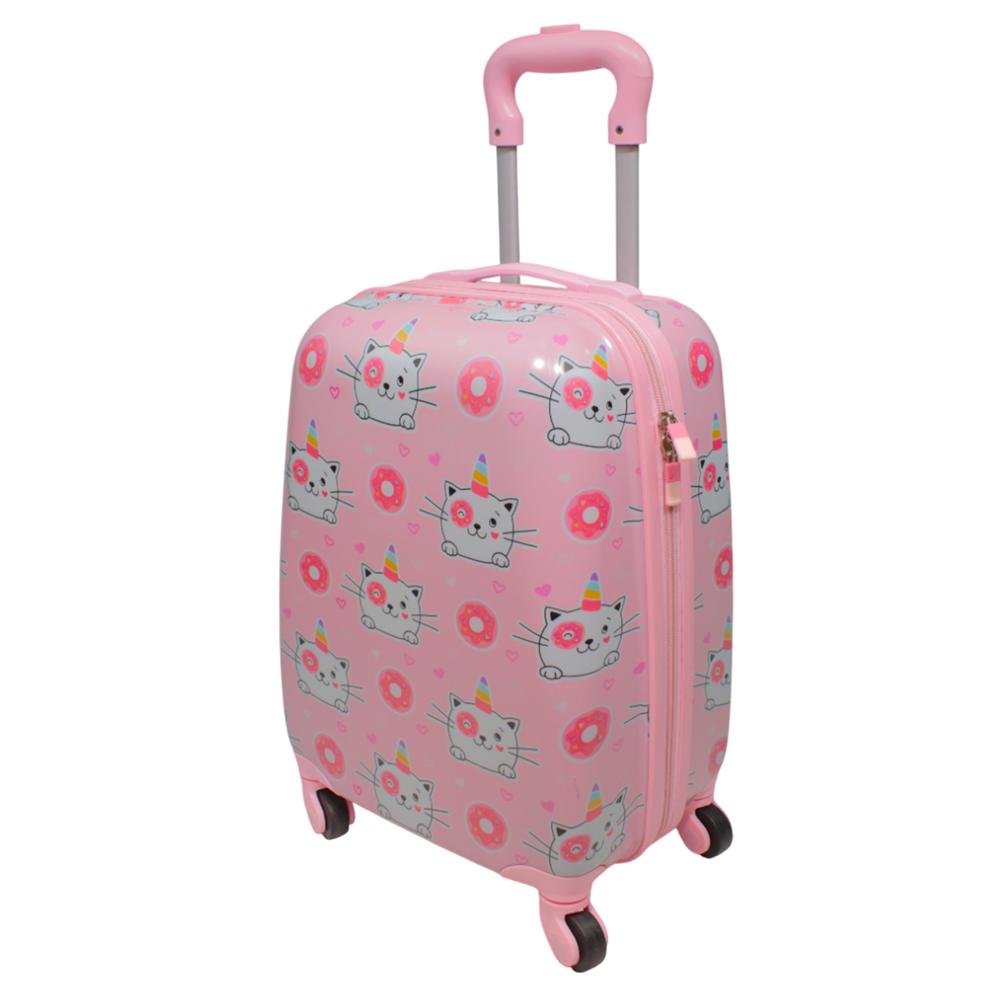 Foto 3 pulgar | Maleta De Cabina Jon Infantil Gato Unicornio 16'' Rosa Claro Rosa