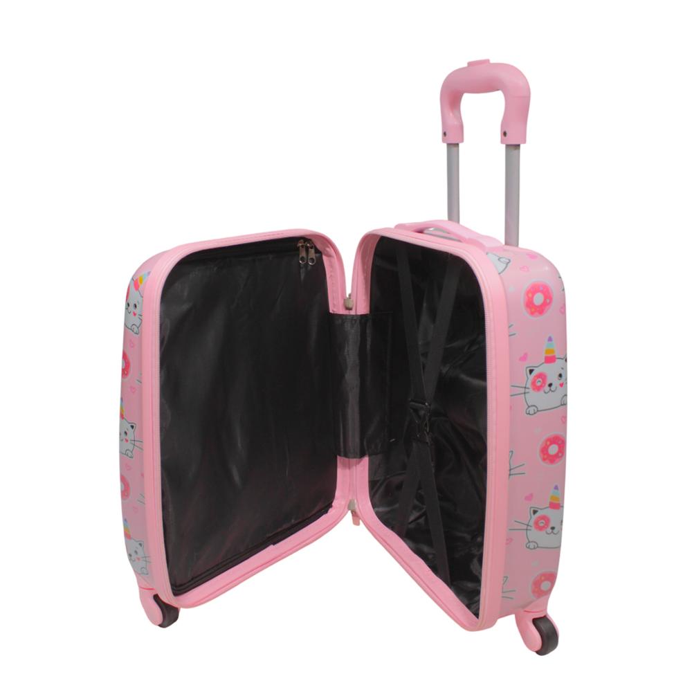 Foto 5 pulgar | Maleta De Cabina Jon Infantil Gato Unicornio 16'' Rosa Claro Rosa