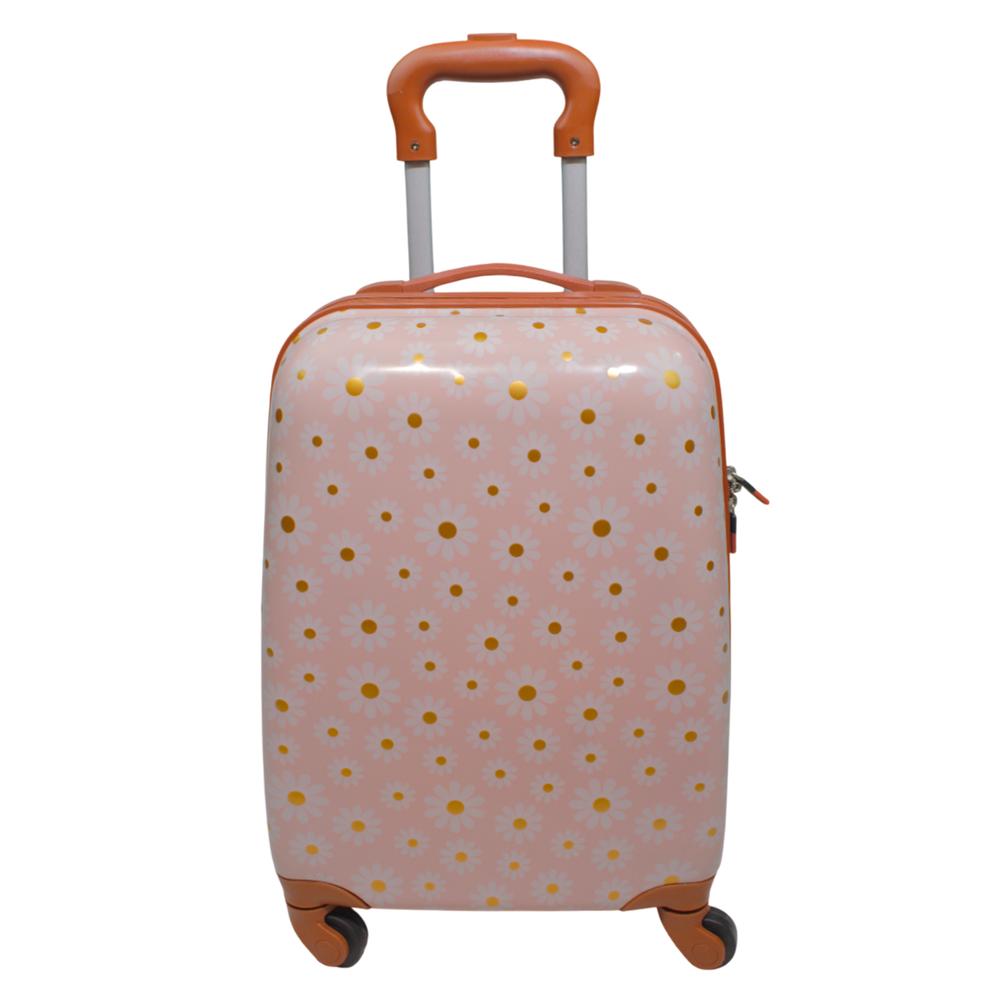 Maleta De Cabina Jon Infantil Flores 16'' Rosa Rosa