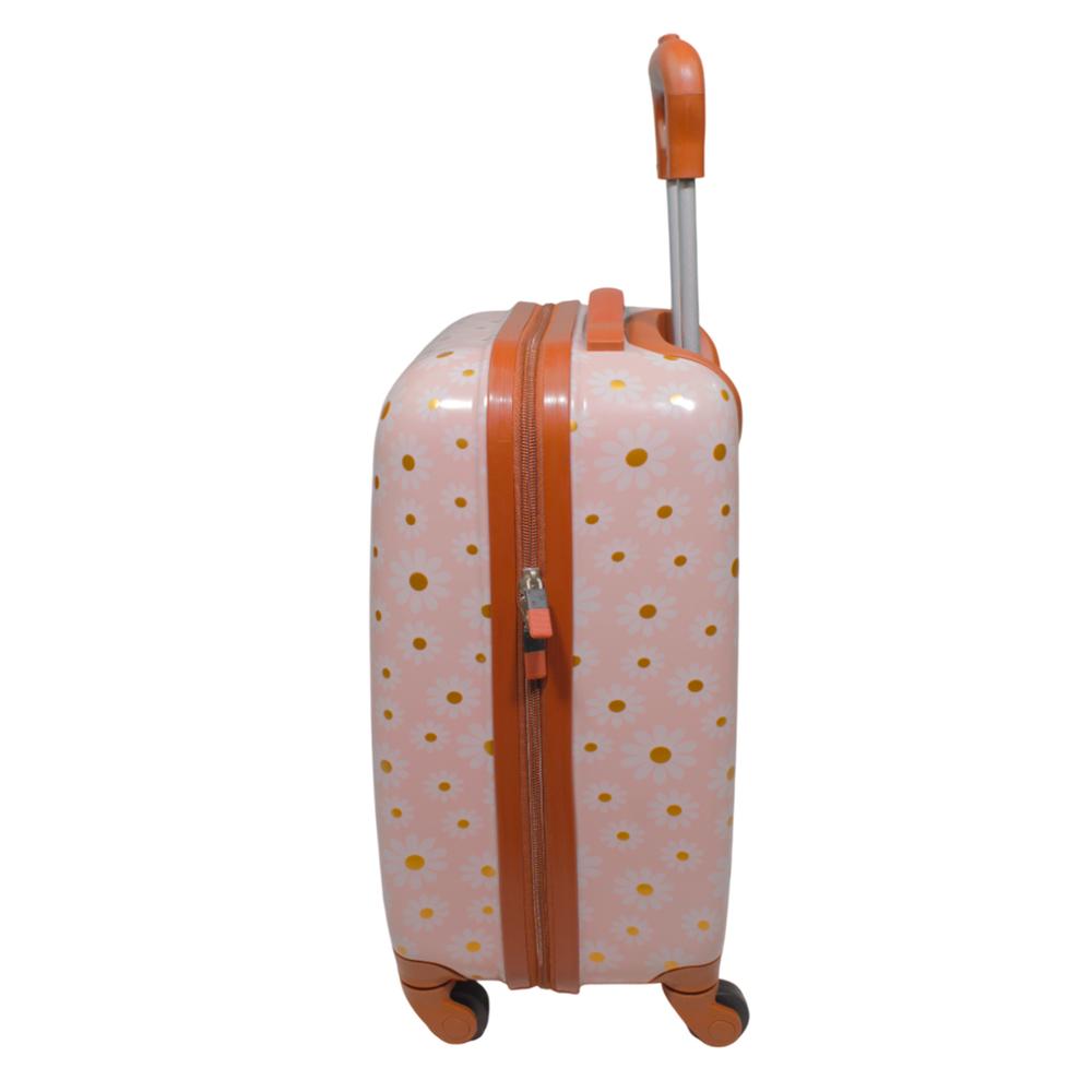 Foto 4 pulgar | Maleta De Cabina Jon Infantil Flores 16'' Rosa Rosa