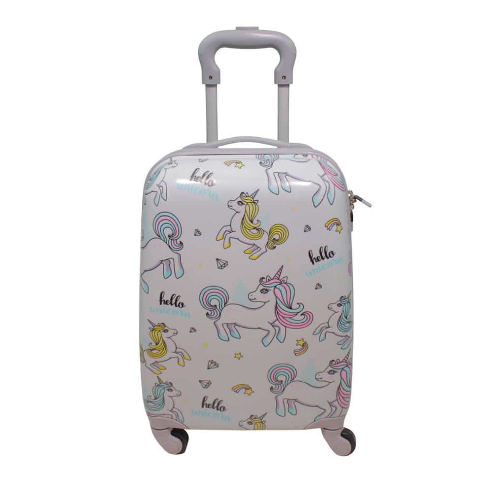Foto 1 | Maleta De Cabina Jon Infantil Unicornio 16'' Gris Gris