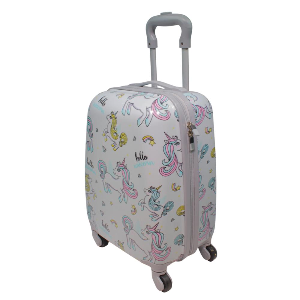 Foto 2 | Maleta De Cabina Jon Infantil Unicornio 16'' Gris Gris