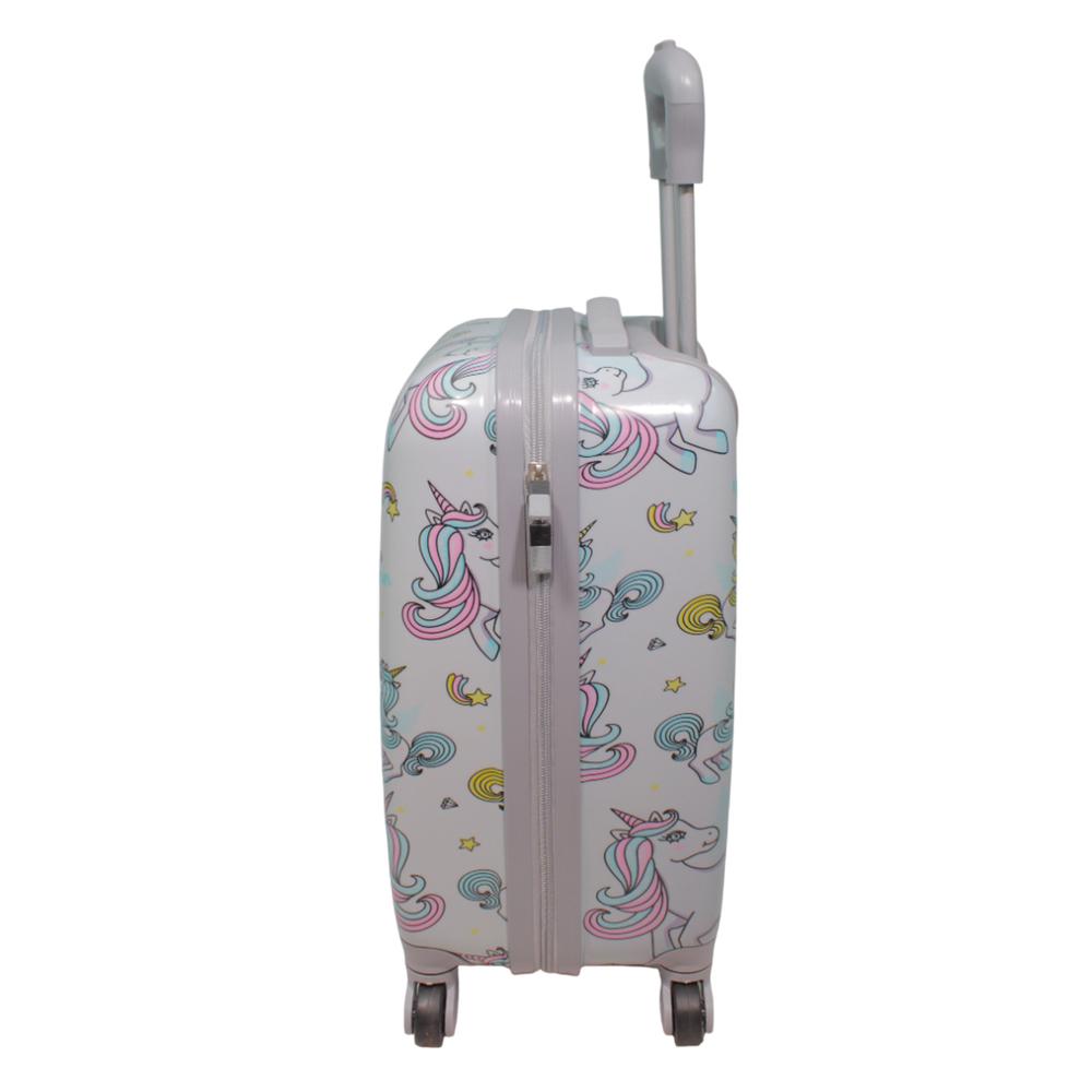 Foto 4 pulgar | Maleta De Cabina Jon Infantil Unicornio 16'' Gris Gris