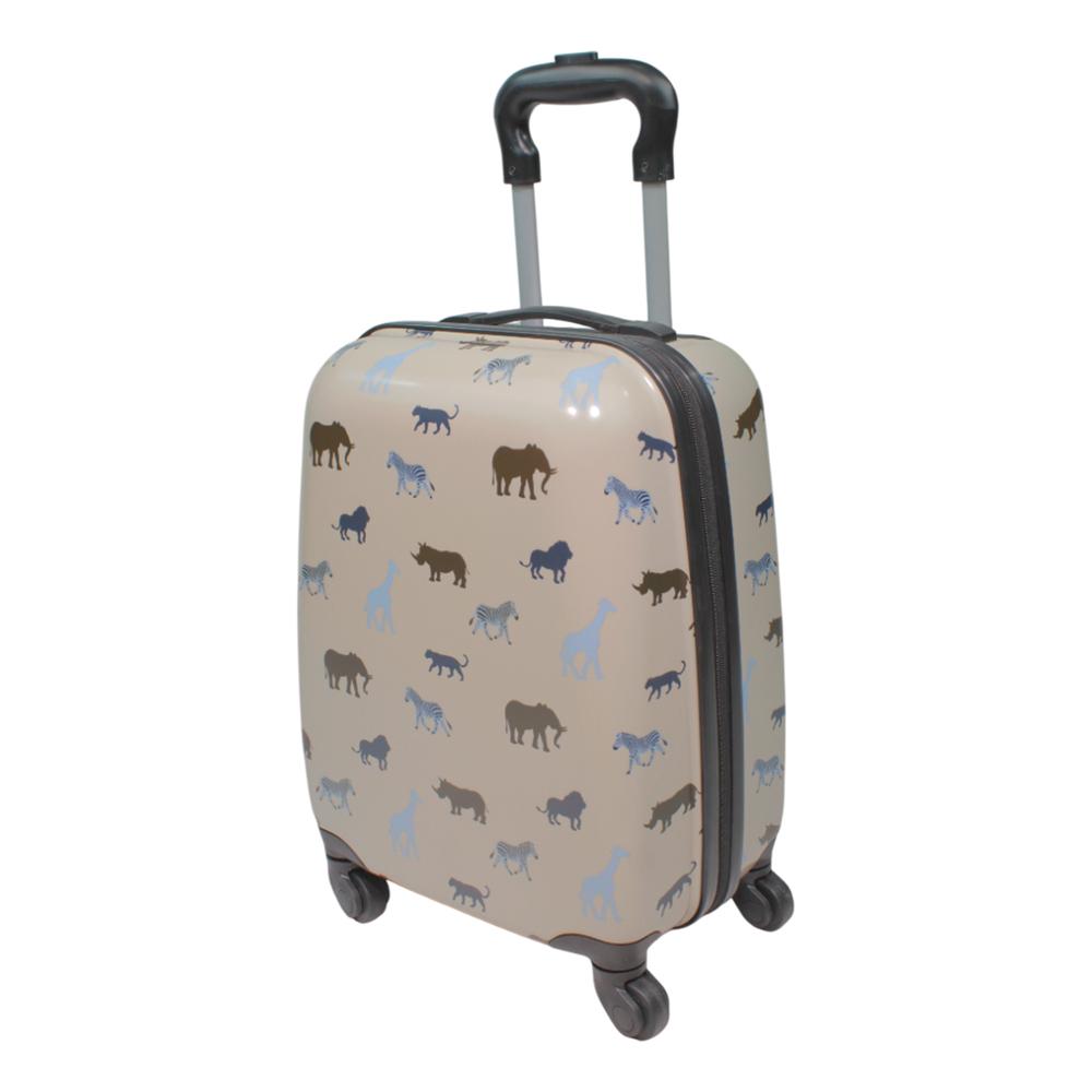 Foto 3 pulgar | Maleta De Cabina Jon Infantil Animales 16'' Beige Beige