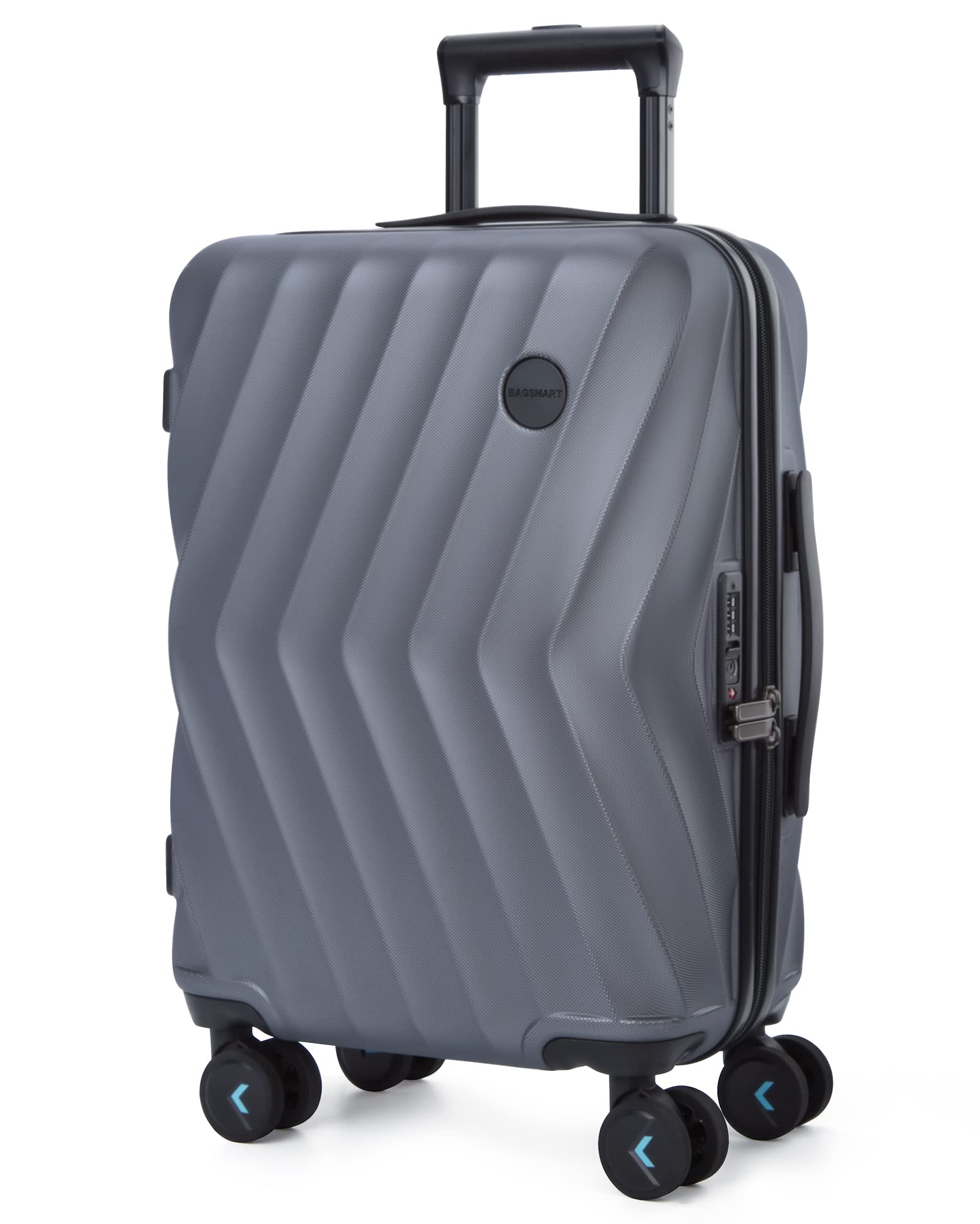 Bolsa De Equipaje De Mano Smart Pc De 20 Pulgadas Con Cara Dura Gris Con Ruedas - Venta Internacional.