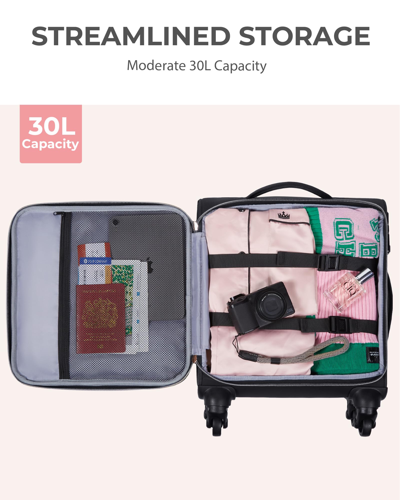 Foto 5 | Bolsa De Equipaje De Mano Smart Para Debajo Del Asiento, De 16 Pulgadas, Aprobada Por Aerolíneas - Venta Internacional.
