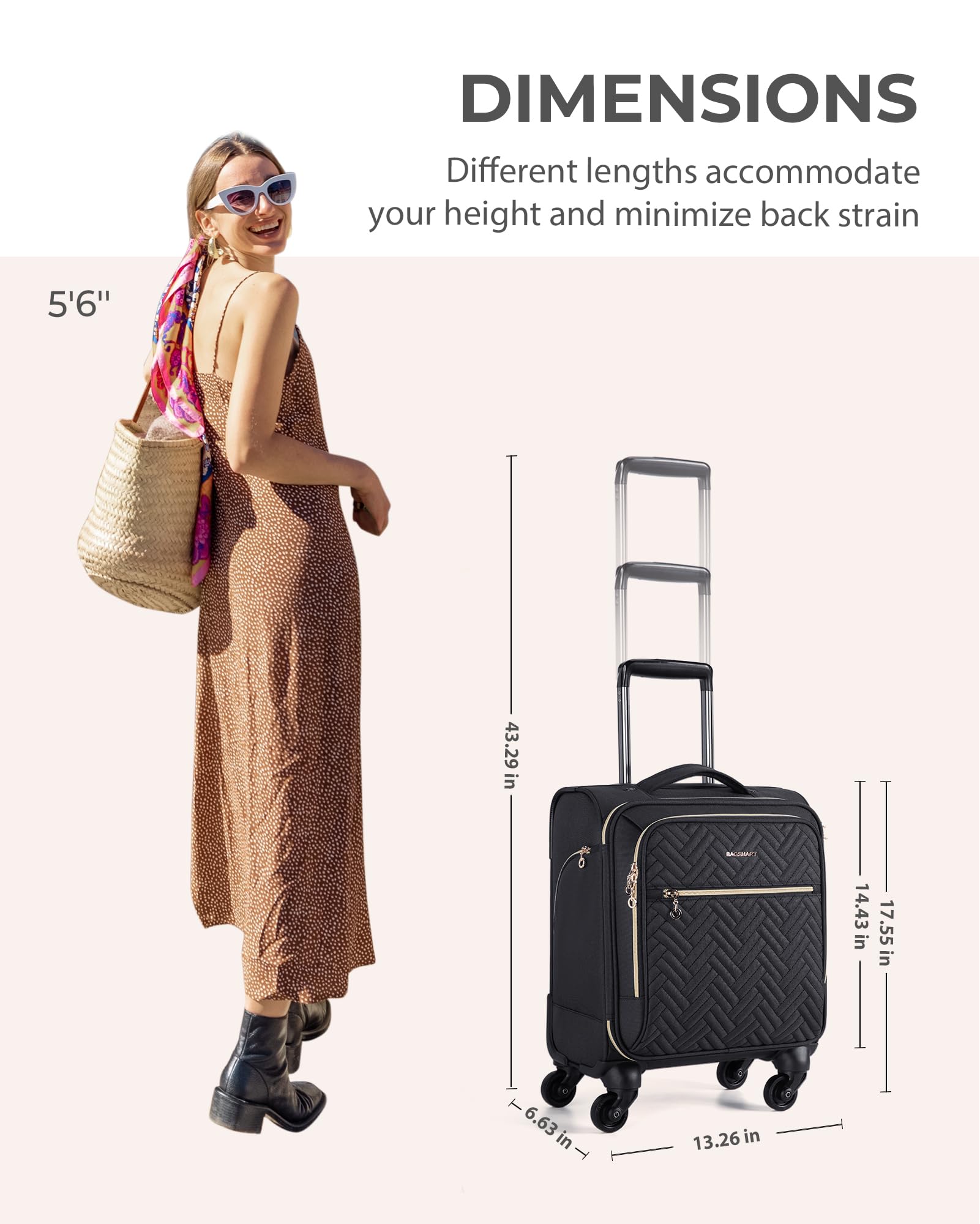 Foto 7 pulgar | Bolsa De Equipaje De Mano Smart Para Debajo Del Asiento, De 16 Pulgadas, Aprobada Por Aerolíneas - Venta Internacional.