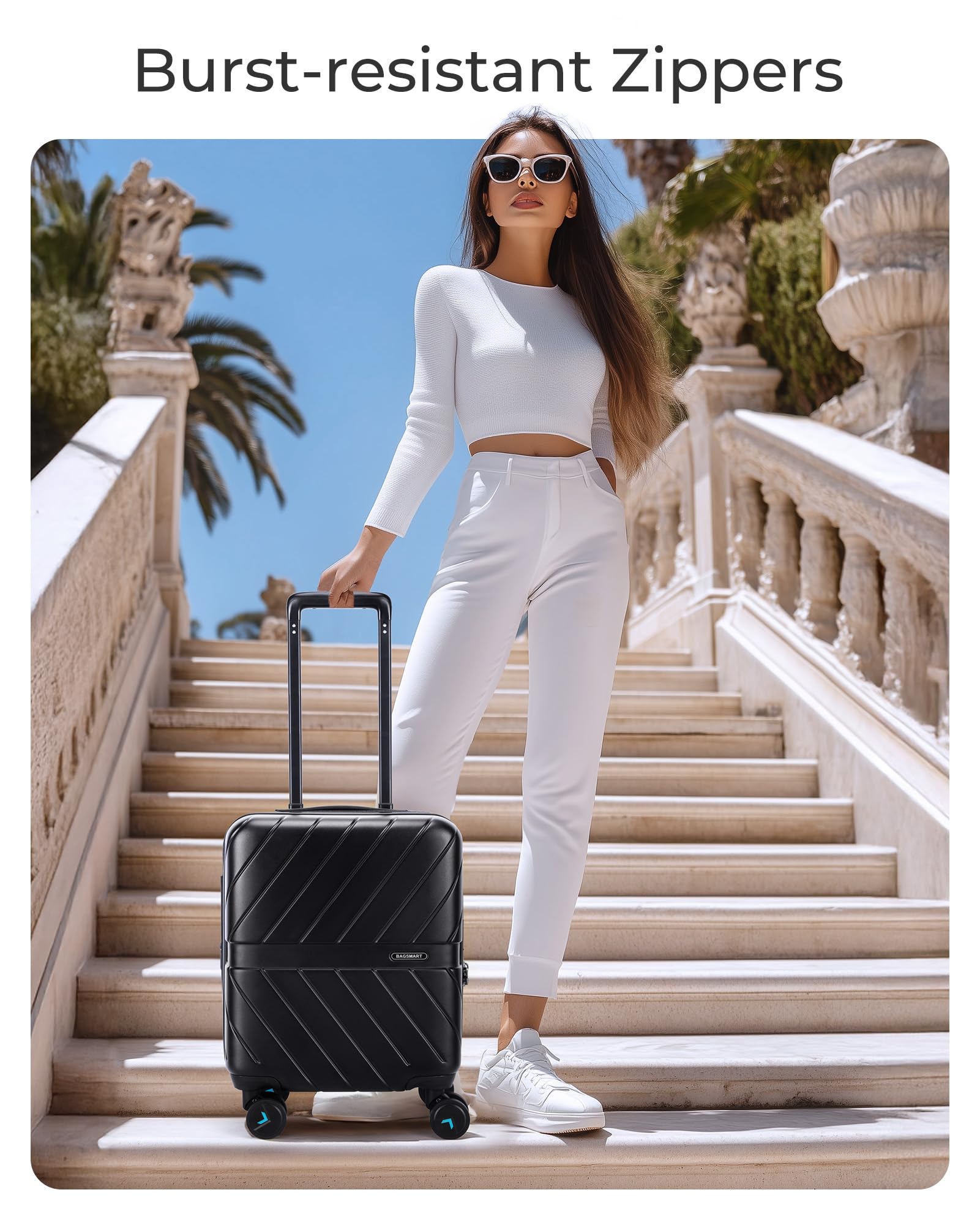 Foto 8 pulgar | Bolsa De Equipaje De Mano Smart Para Debajo Del Asiento De 16 Pulgadas Con Ruedas Giratorias - Venta Internacional.