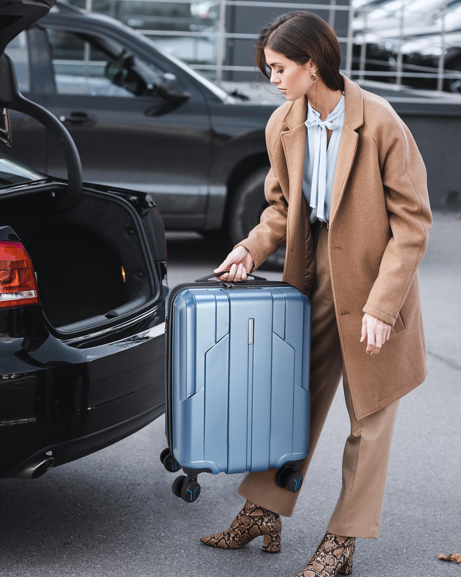 Foto 6 pulgar | Bolsa De Equipaje De Mano Smart De 20 Pulgadas Y 35 Litros Con Cierre Tsa, Azul - Venta Internacional.