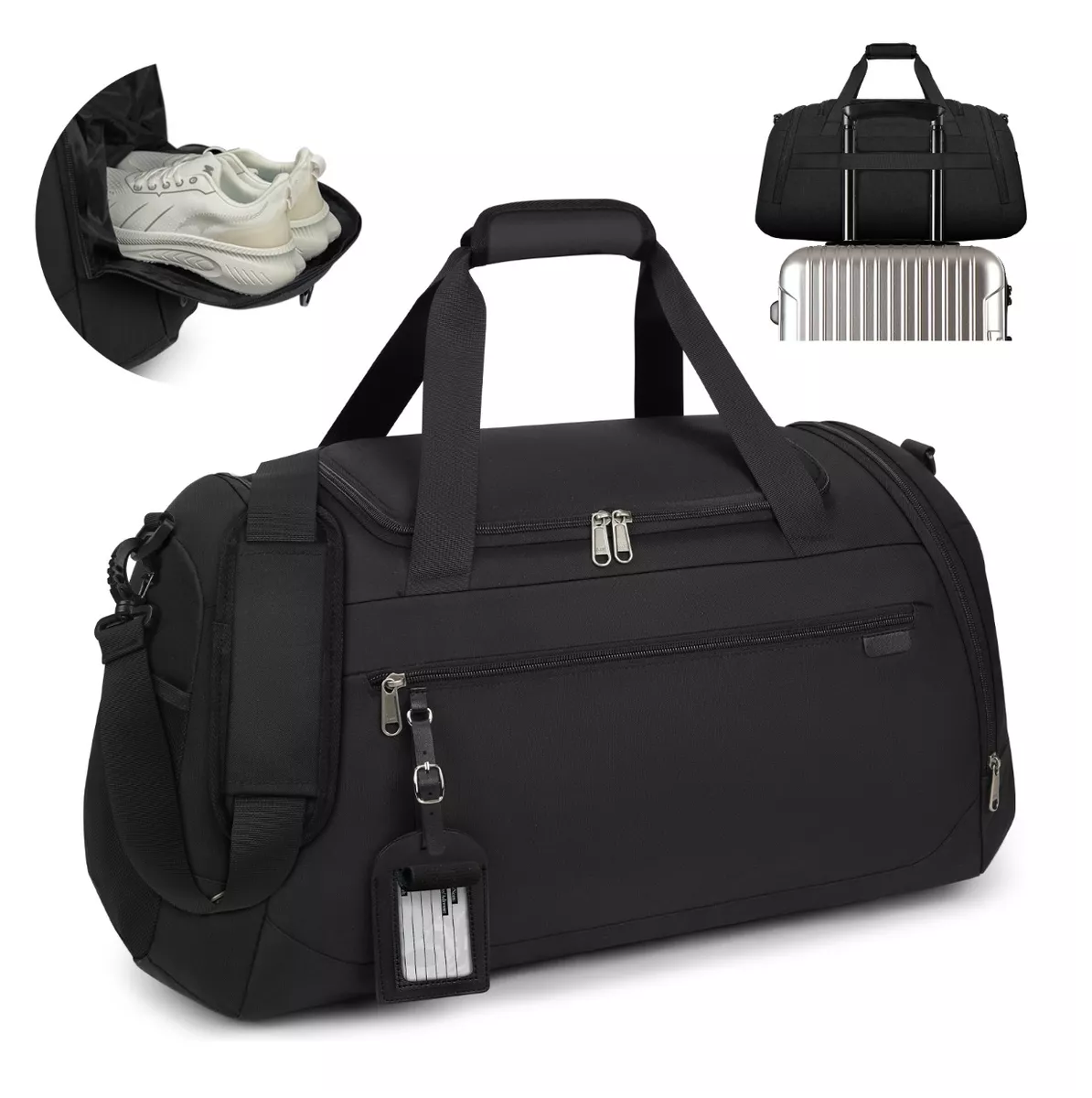 Foto 4 pulgar | Maleta Bolso Deportiva Bolsa De Gym De Viaje, Negro