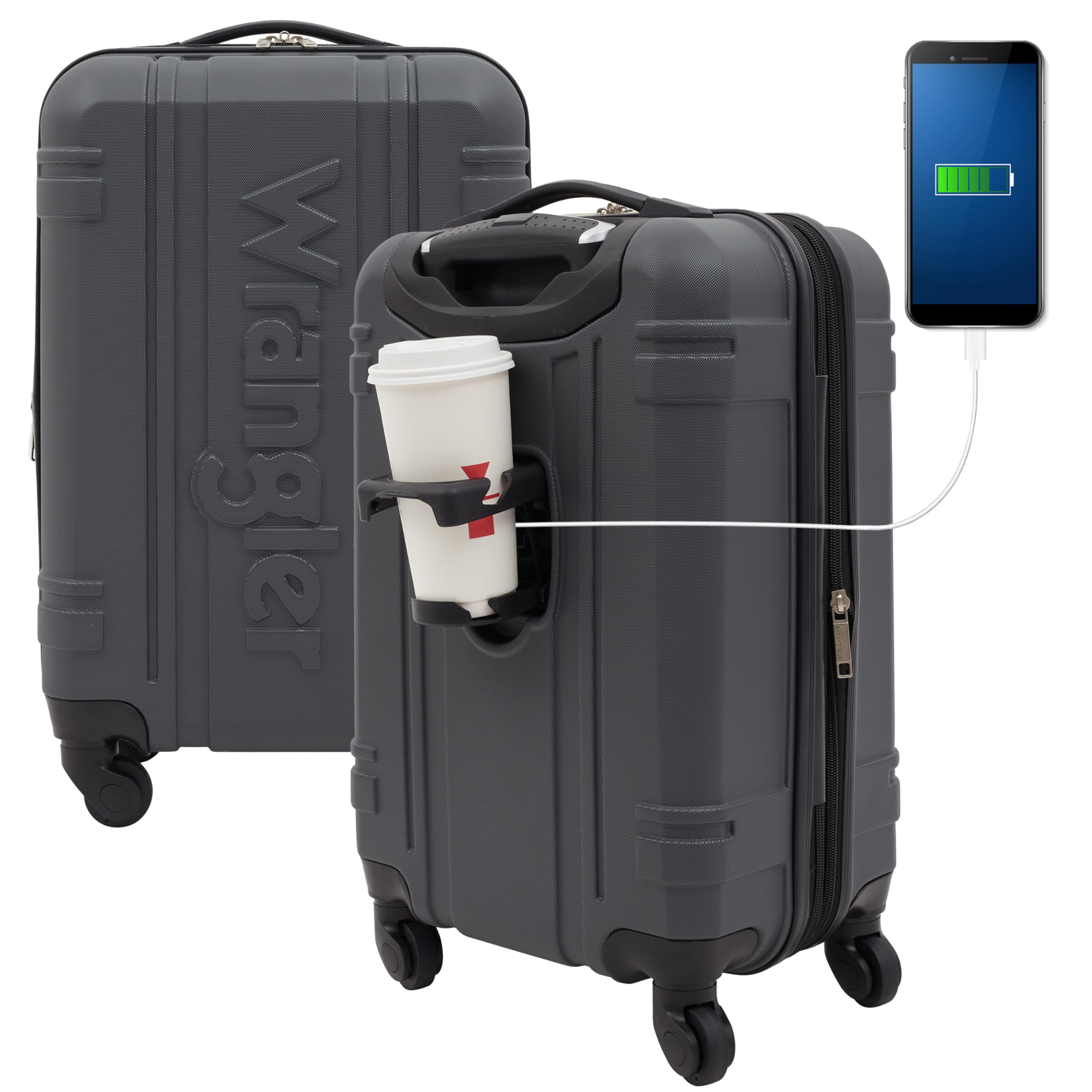 Foto 2 pulgar | Equipaje Wrangler Astral Hardside Dark Shadow De 50 Cm Con Puerto Usb - Venta Internacional.