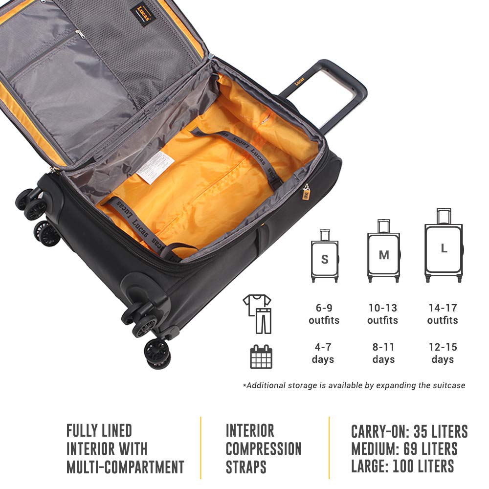 Foto 5 pulgar | Equipaje de Mano Ultraligero Lucas Softside de 20" - Venta Internacional