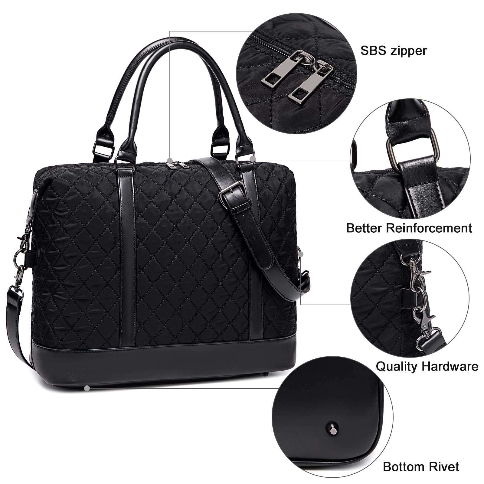 Foto 5 pulgar | Bolso de Lona Bluboon Travel Weekender Overnight para Mujer - Venta Internacional