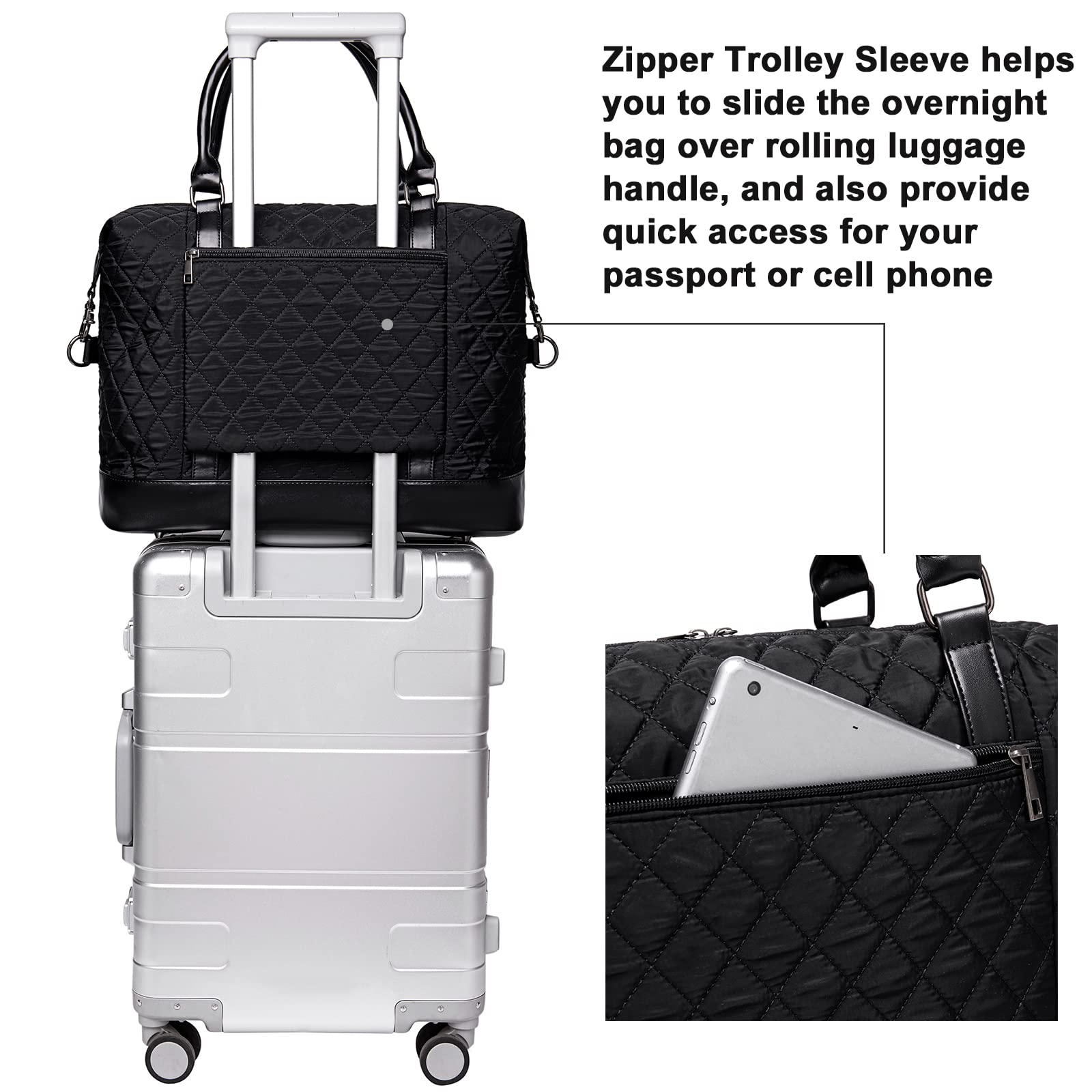 Foto 6 pulgar | Bolso de Lona Bluboon Travel Weekender Overnight para Mujer - Venta Internacional