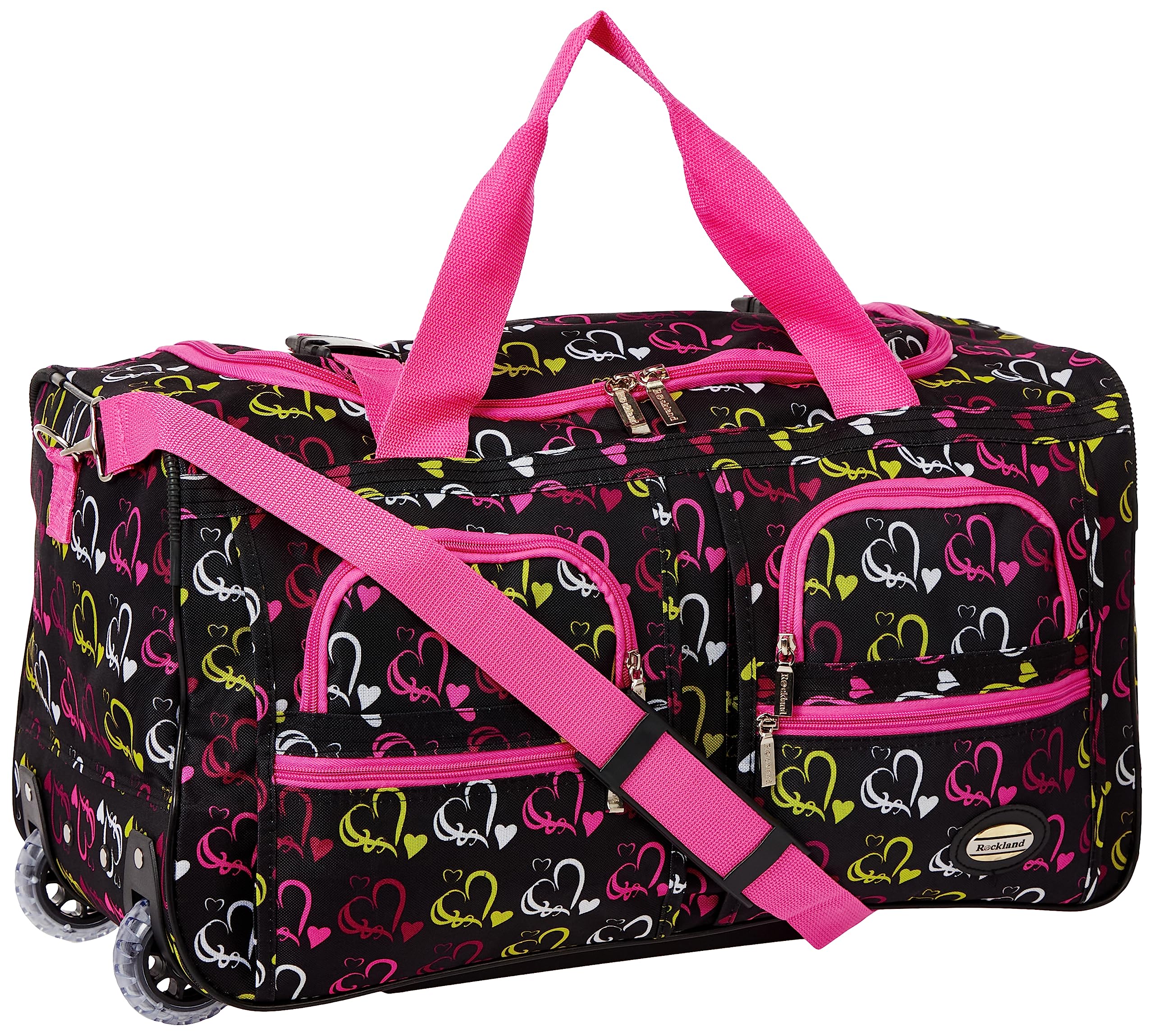 Foto 2 pulgar | Rockland Unisex Adult Rolling Duffel Bag, Heart1, 22-inch Us - Venta Internacional.