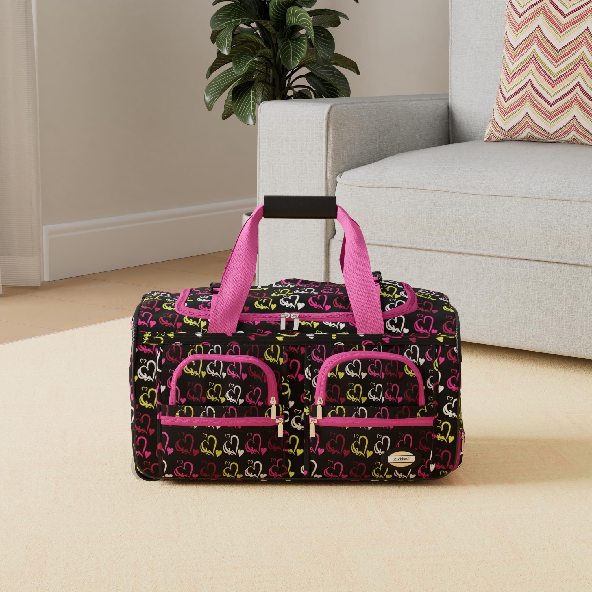 Foto 2 | Rockland Unisex Adult Rolling Duffel Bag, Heart1, 22-inch Us - Venta Internacional.