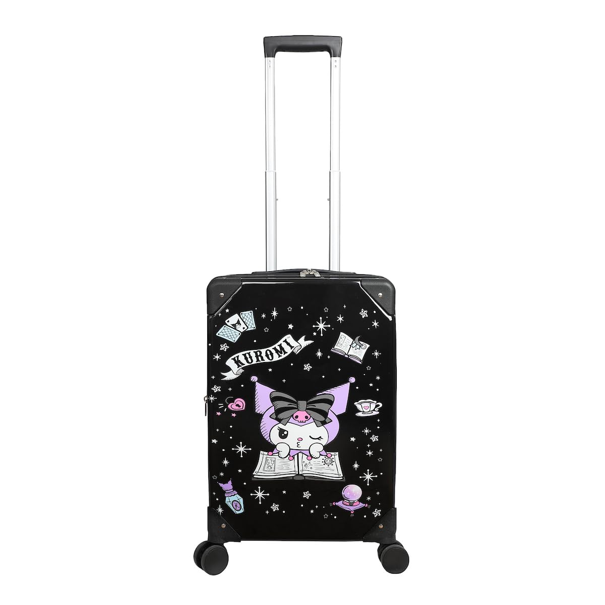 Maleta De Mano Bioworld Kuromi Negro/morado De 20 Pulgadas - Venta Internacional.