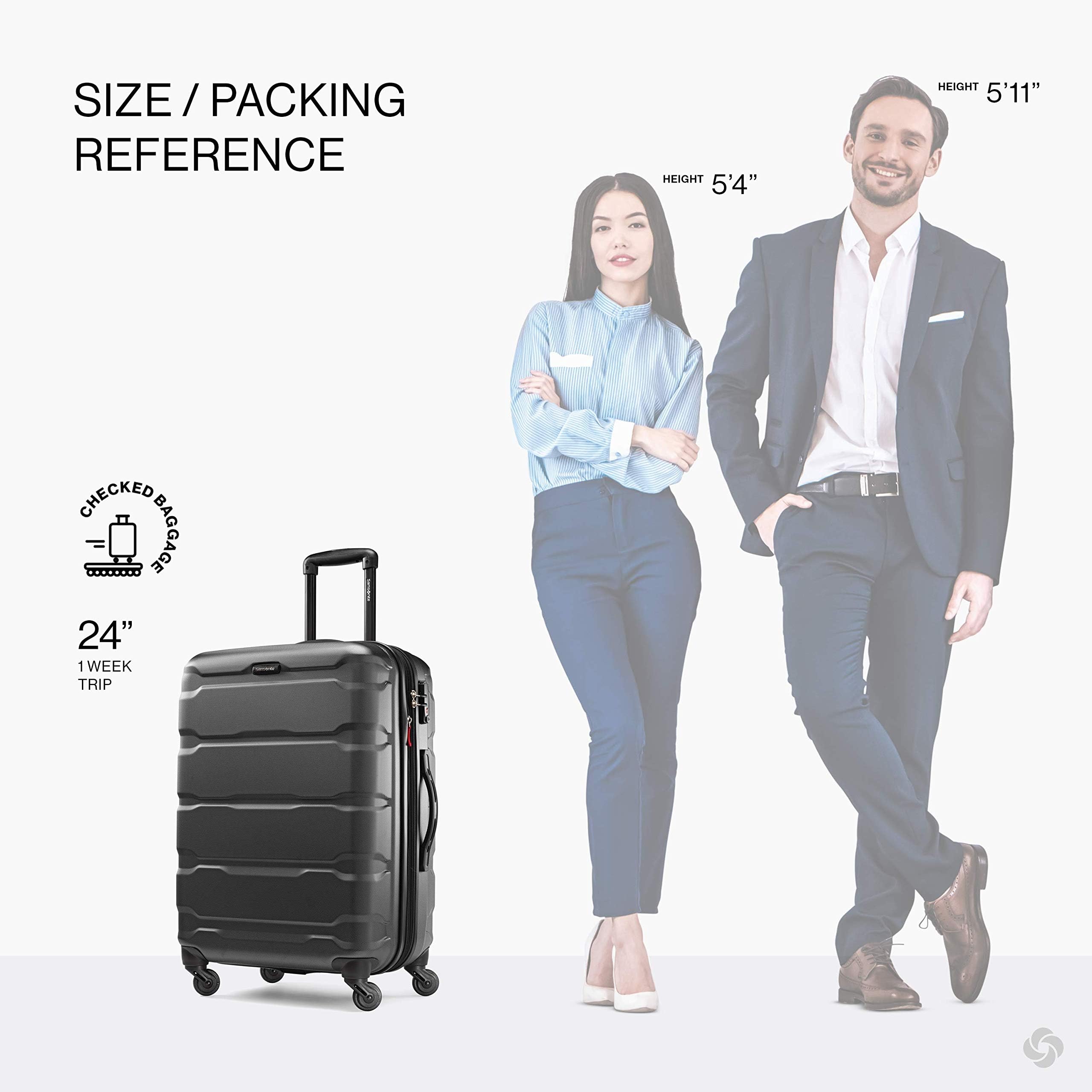 Foto 4 pulgar | Maleta Samsonite Omni Pc Hardside de 24 Pulgadas Negra - Venta Internacional