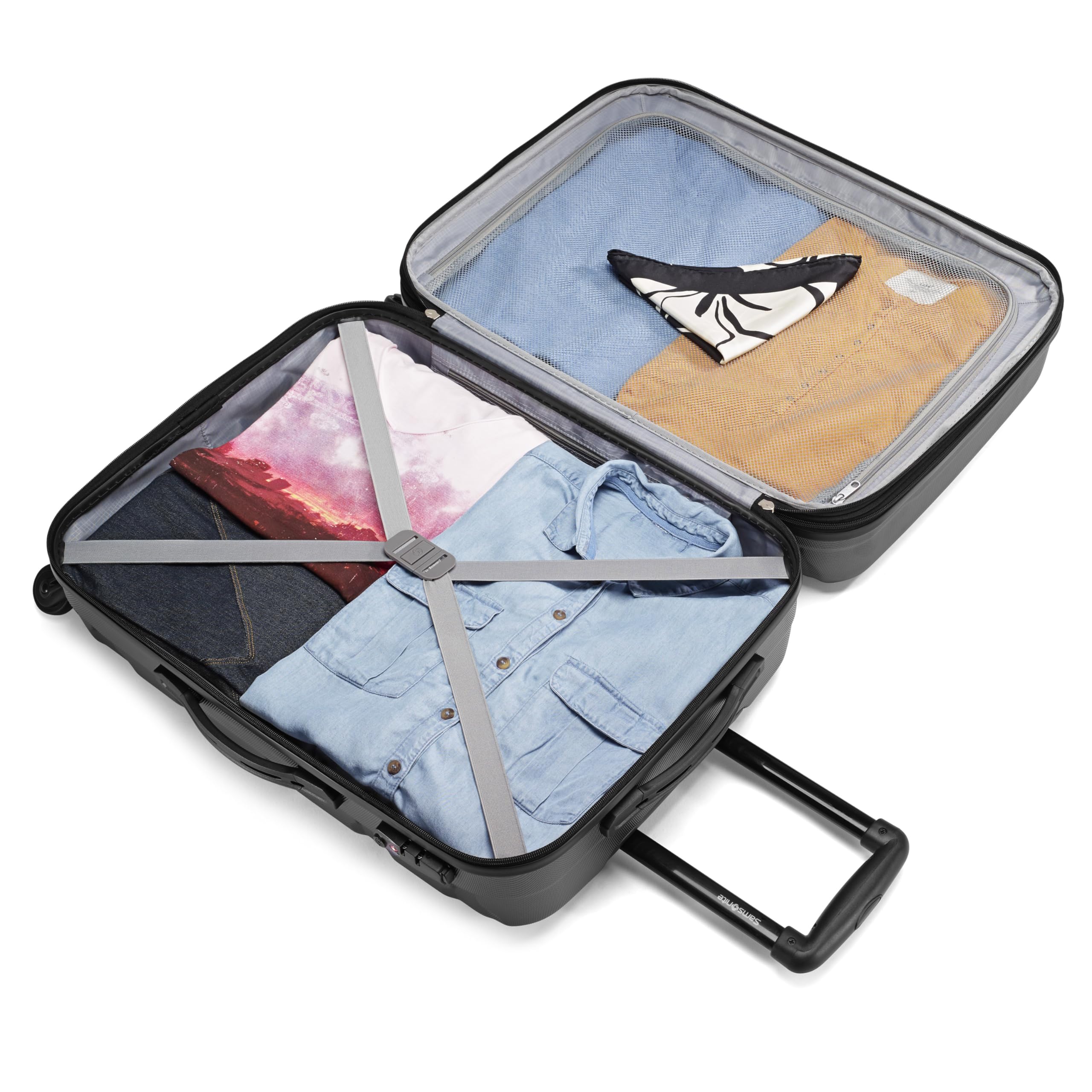 Foto 8 pulgar | Maleta Samsonite Omni Pc Hardside de 24 Pulgadas Negra - Venta Internacional