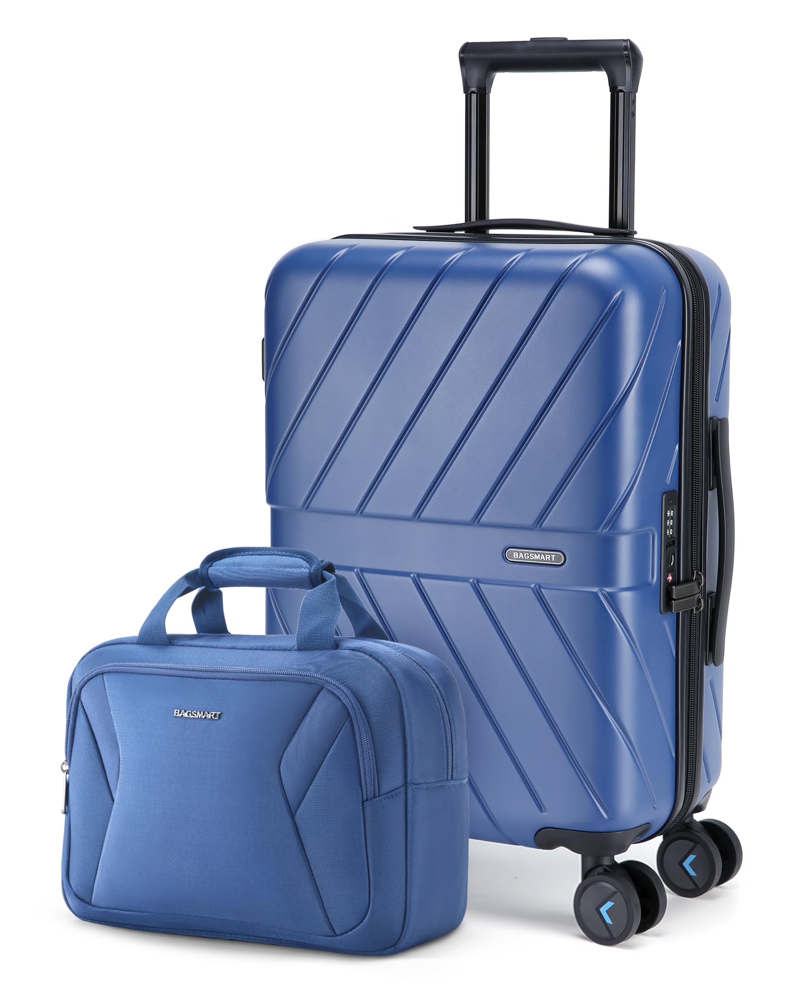 Foto 1 | Bolsa De Equipaje Smart Carry On De 20 Pulgadas Con Ruedas Giratorias, Color Azul - Venta Internacional.
