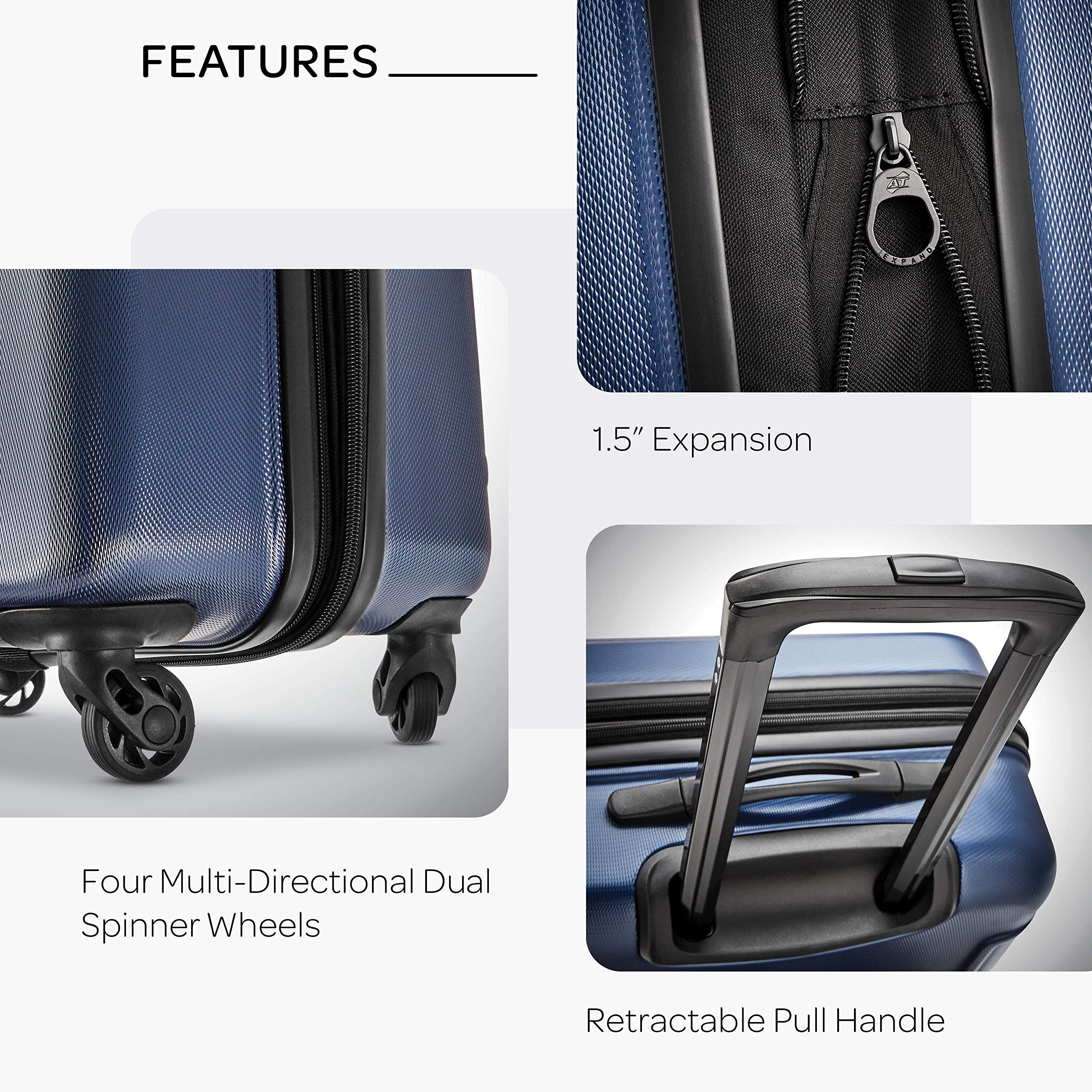 Foto 4 pulgar | Equipaje American Tourister Moonlight Hardside 21 Pulgadas, Azul Marino - Venta Internacional.
