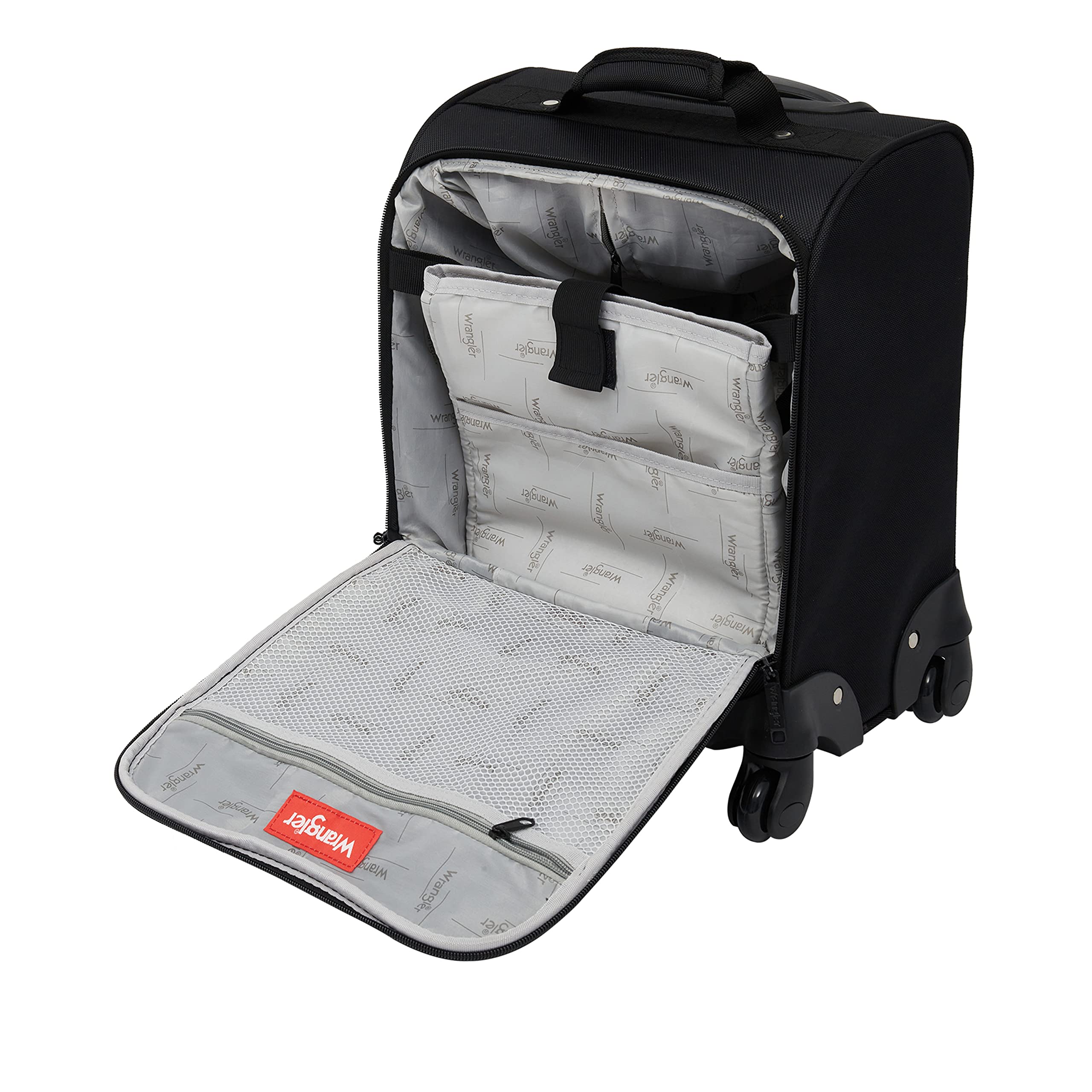 Foto 6 pulgar | Maleta con Ruedas Giratorias Wrangler Negra con Puerto USB 43 cm - Venta Internacional