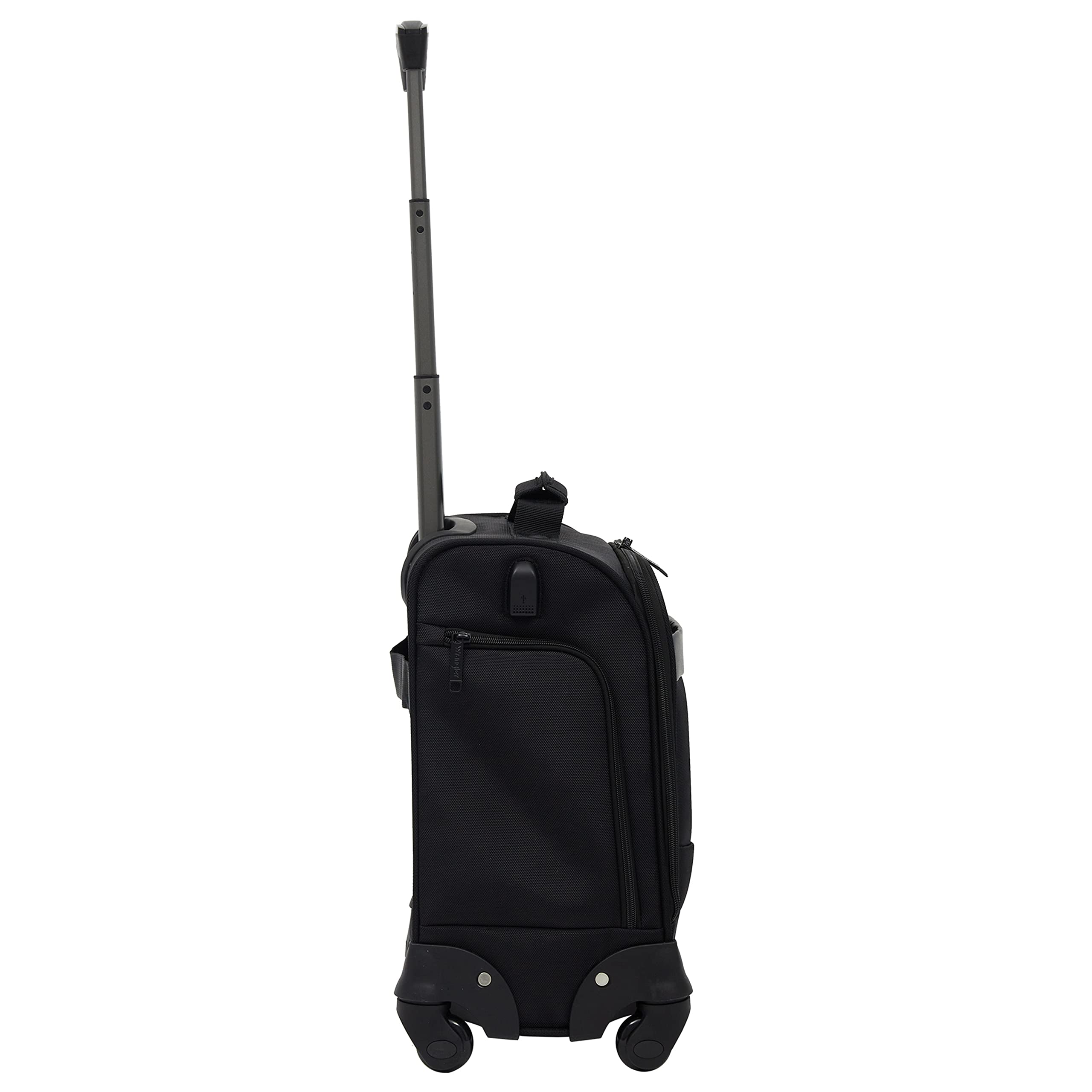 Foto 8 pulgar | Maleta con Ruedas Giratorias Wrangler Negra con Puerto USB 43 cm - Venta Internacional