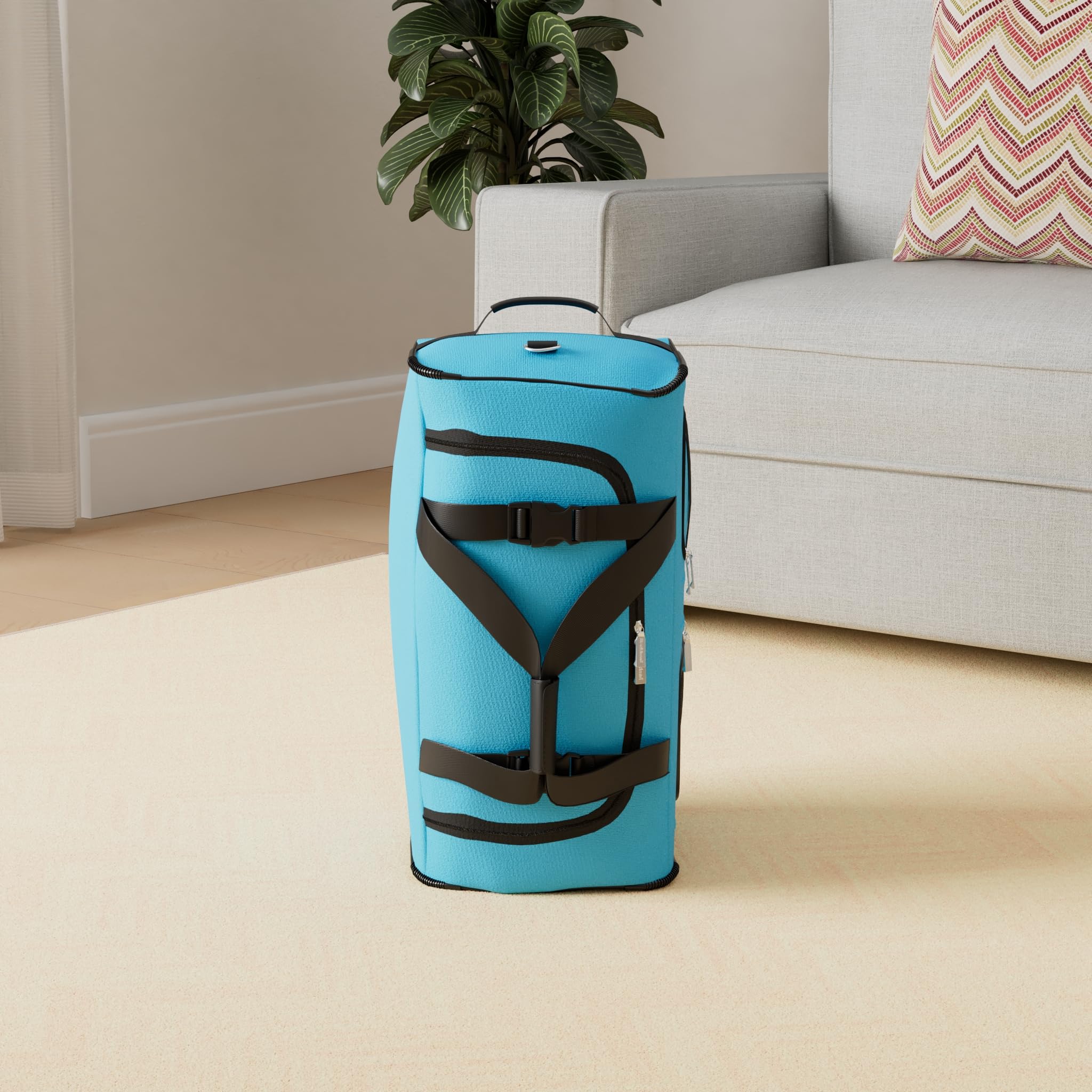 Foto 2 | Bolsa De Lona Rodante Rockland Turquois Con Ruedas Extra Grandes - Venta Internacional.