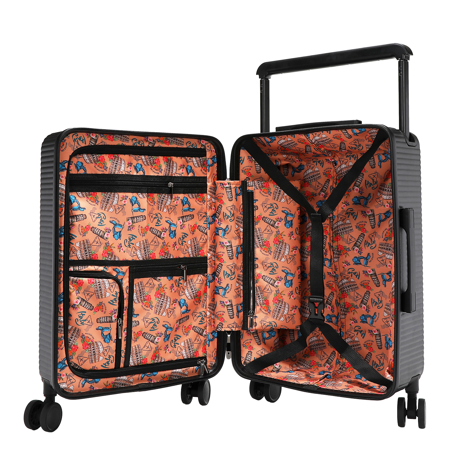 Foto 6 pulgar | Maleta Nicole Lee Carry-on Rigida Print Martha Travels