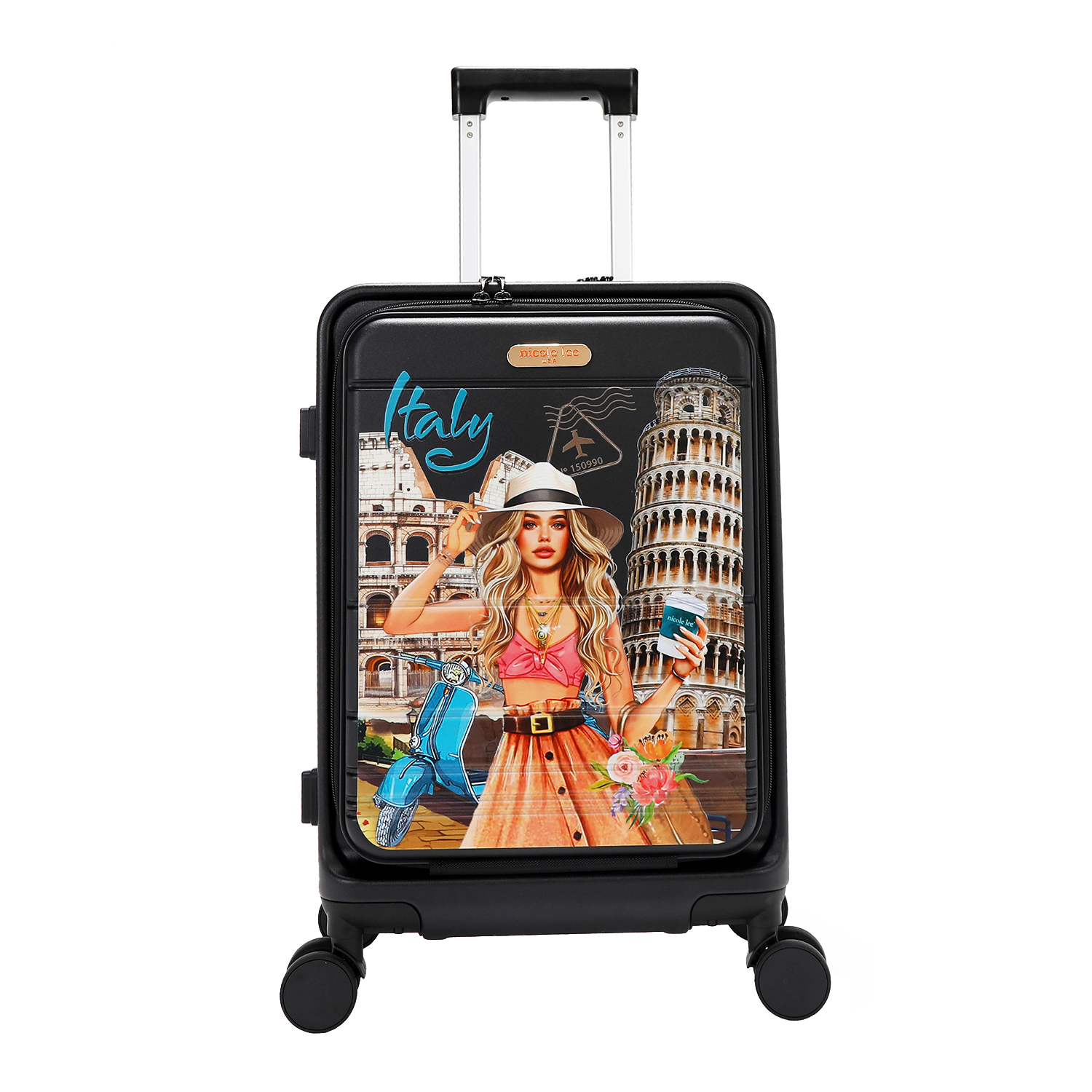 Foto 2 pulgar | Maleta Nicole Lee Carry-on 20'' Estampado Martha Travels
