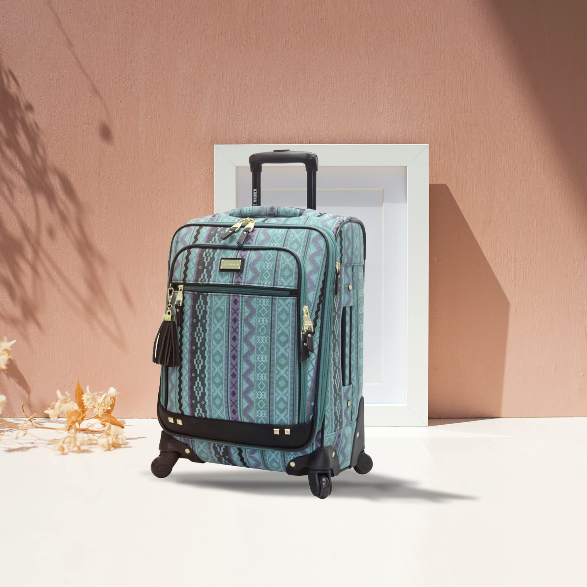 Foto 6 pulgar | Steve Madden Carry On Bag With Spinner Wheels Legends Turquoise - Venta Internacional