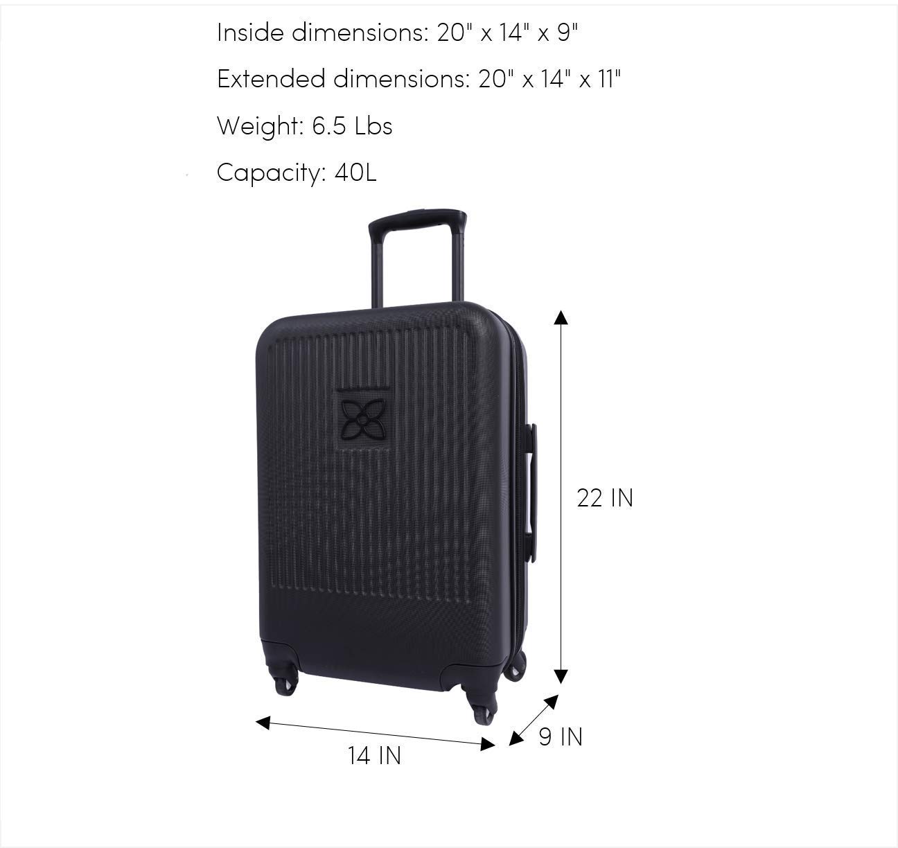 Foto 8 pulgar | Equipaje Sherpani Meridian Travel de 22 Pulgadas con Tapa Dura - Venta Internacional