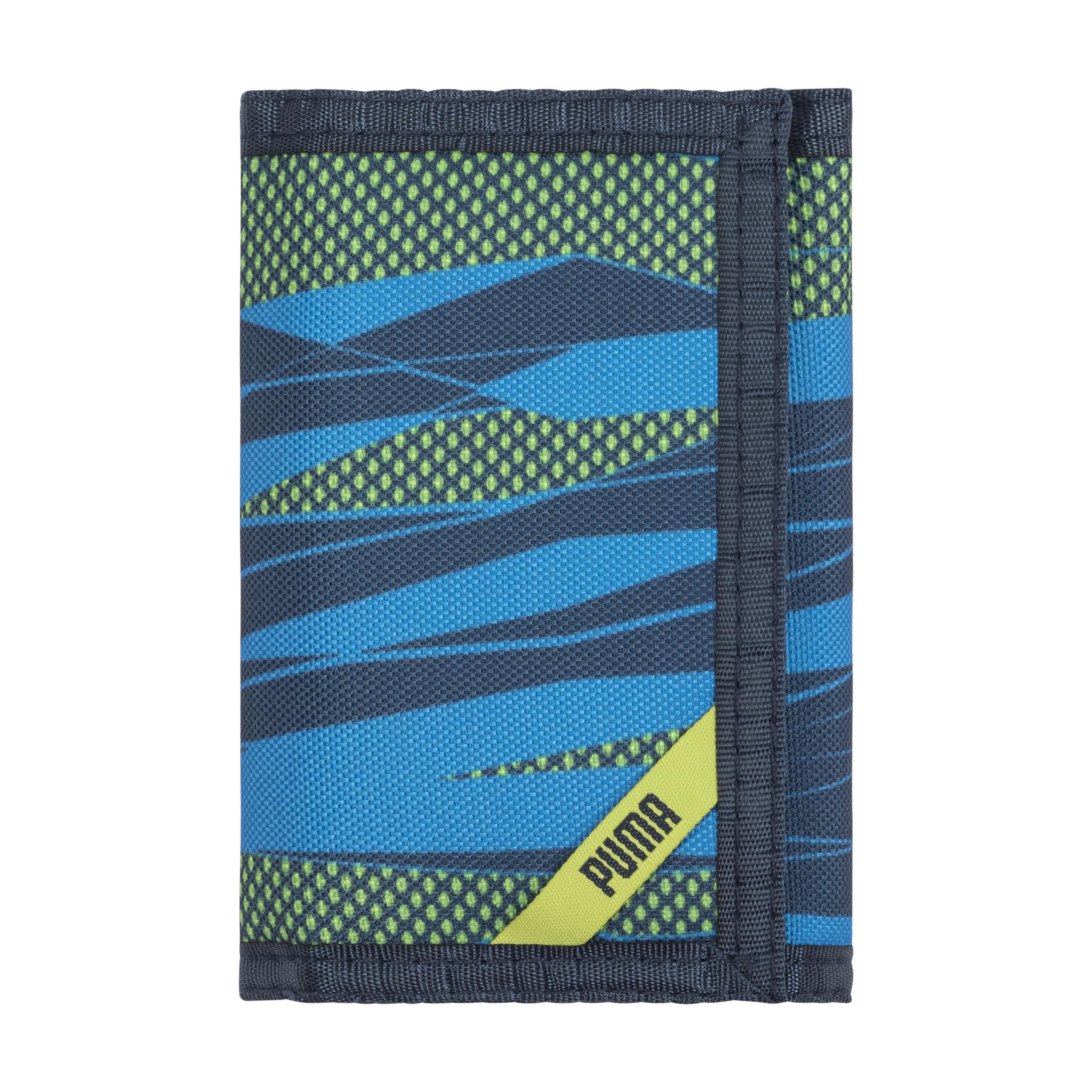 Foto 2 pulgar | Cartera Puma Little Rise Trifold Para Niños, Azul Marino Y Verde - Venta Internacional.