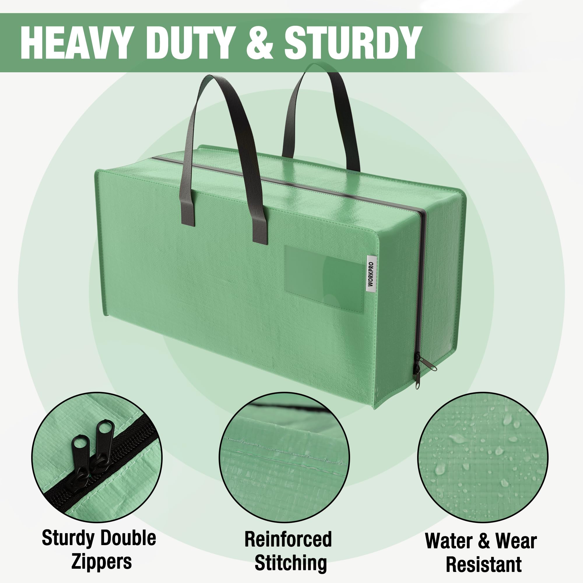 Foto 3 pulgar | Bolsas De Mudanza Workpro Extra Grandes, Paquete De 6 Con Cremalleras Y Asas - Venta Internacional.
