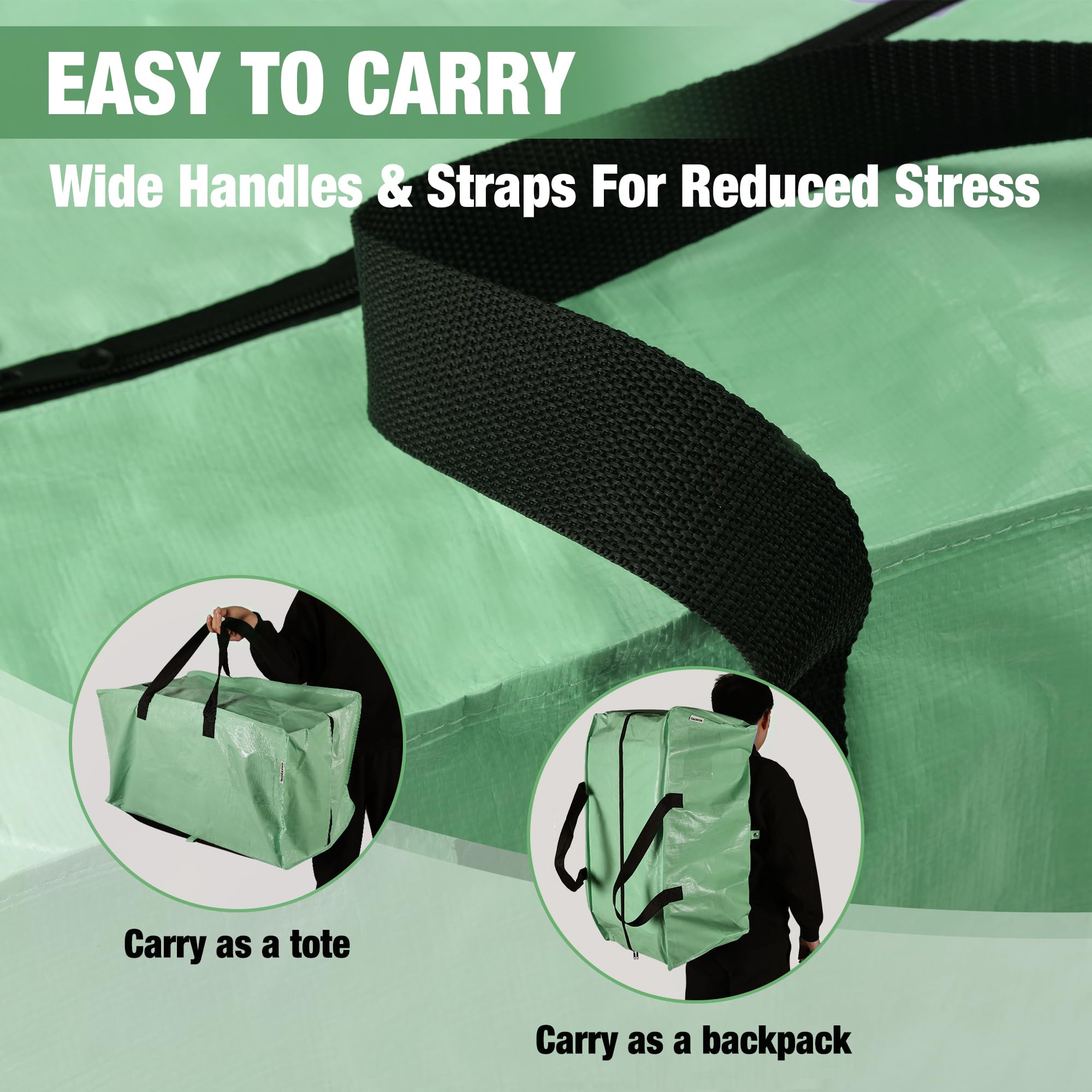 Foto 5 pulgar | Bolsas De Mudanza Workpro Extra Grandes, Paquete De 6 Con Cremalleras Y Asas - Venta Internacional.