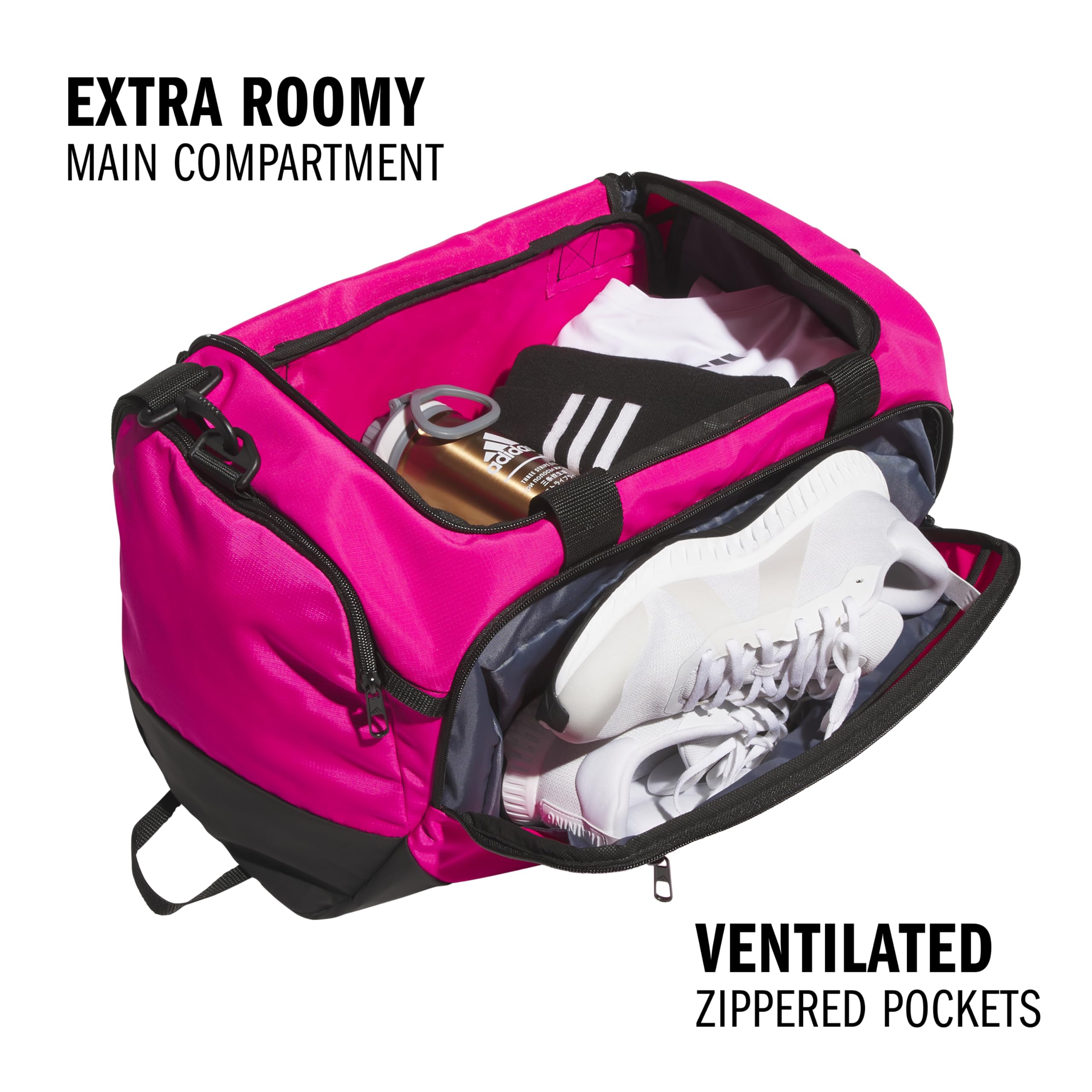 Foto 3 pulgar | Bolsa Deportiva De Gimnasio Adidas Defender 5.0 Duffel Team Shock Pink 2 - Venta Internacional.