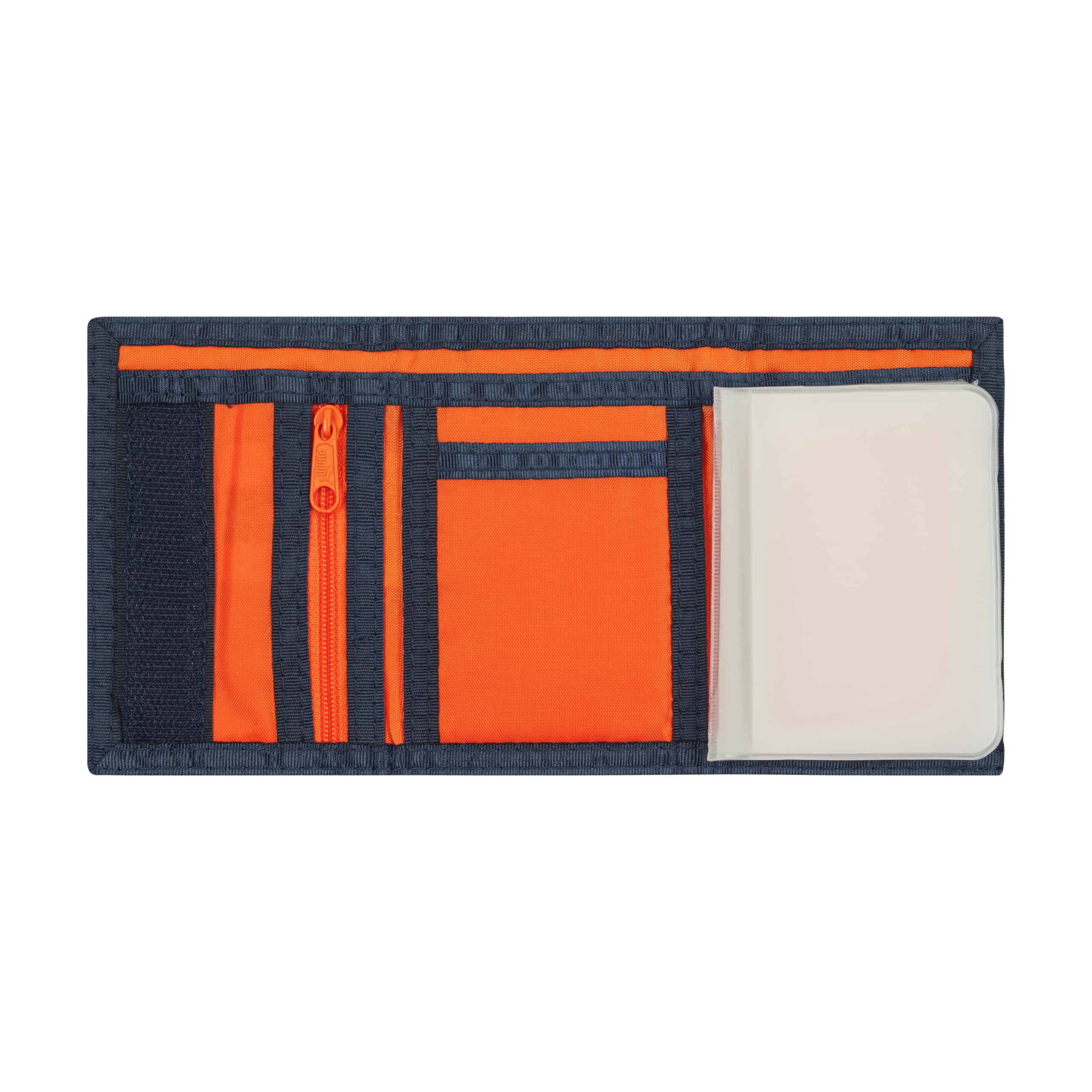 Foto 4 pulgar | Cartera Puma Little Rise Para Niños Con Tres Pliegues, Gris Y Naranja - Venta Internacional.
